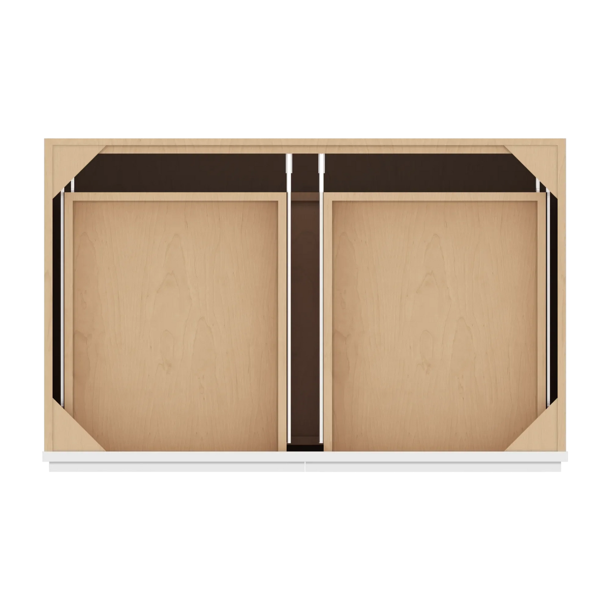 cnc luxor white 39 w 2 drawer double door base cabinet w 2 pullout shelf