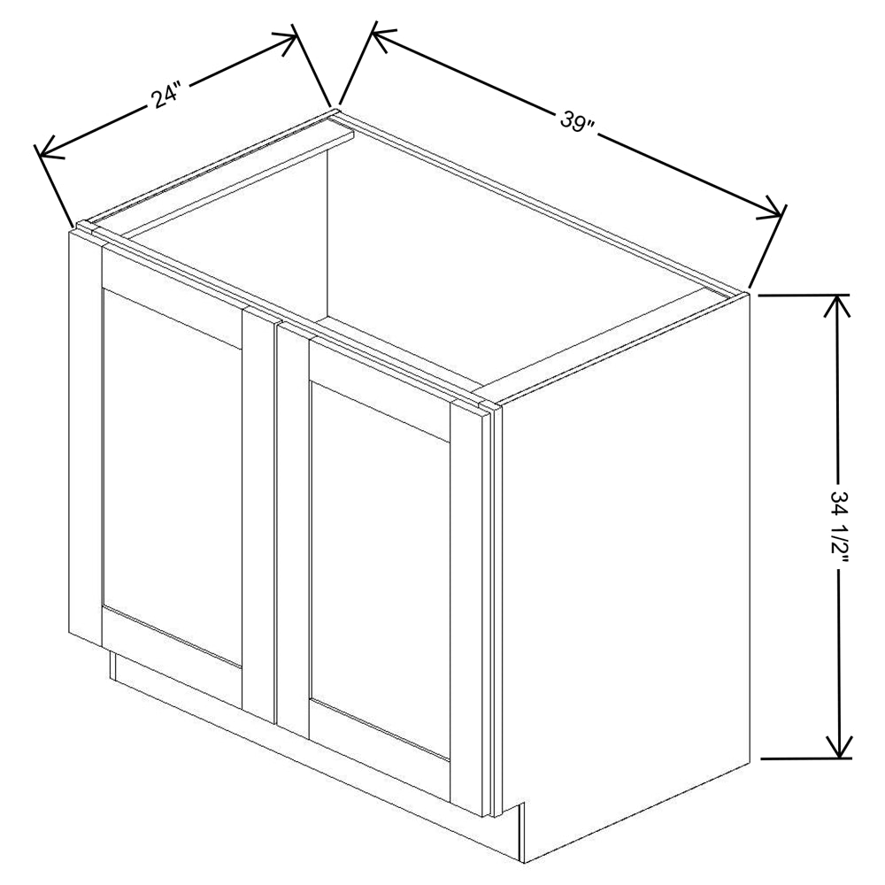 Fabuwood Allure Fusion Oyster 39"W Base Double Full Doors