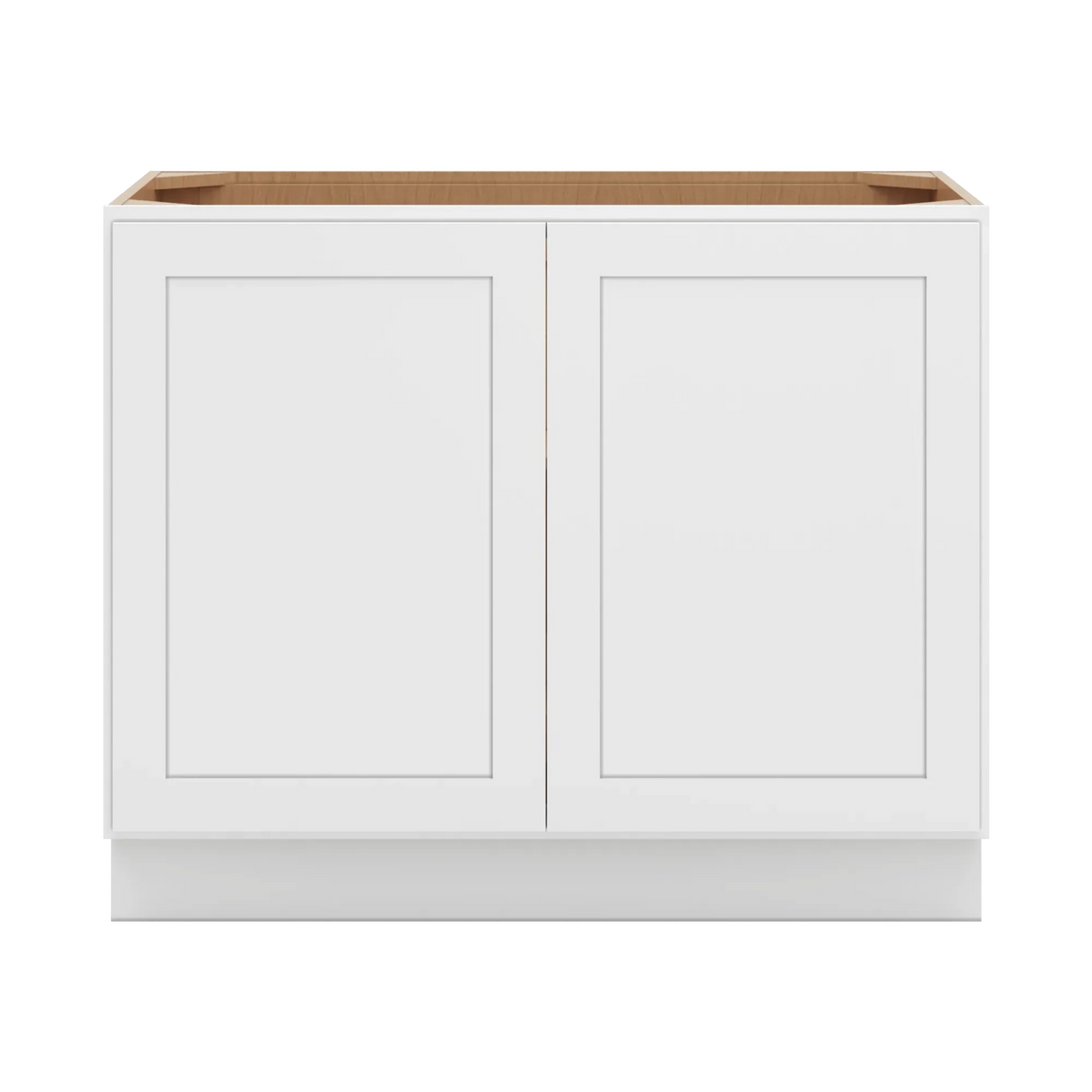 cnc luxor white 42 w full height double door base cabinet w 1 pullout shelf