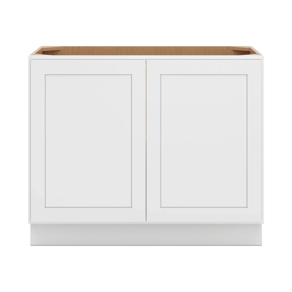cnc luxor white 42 w full height double door base cabinet w 2 pullout shelf