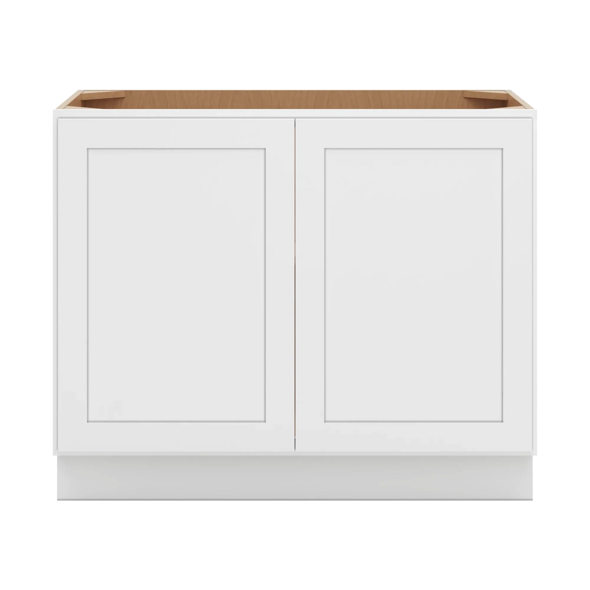 cnc luxor white 42 w full height double door base cabinet