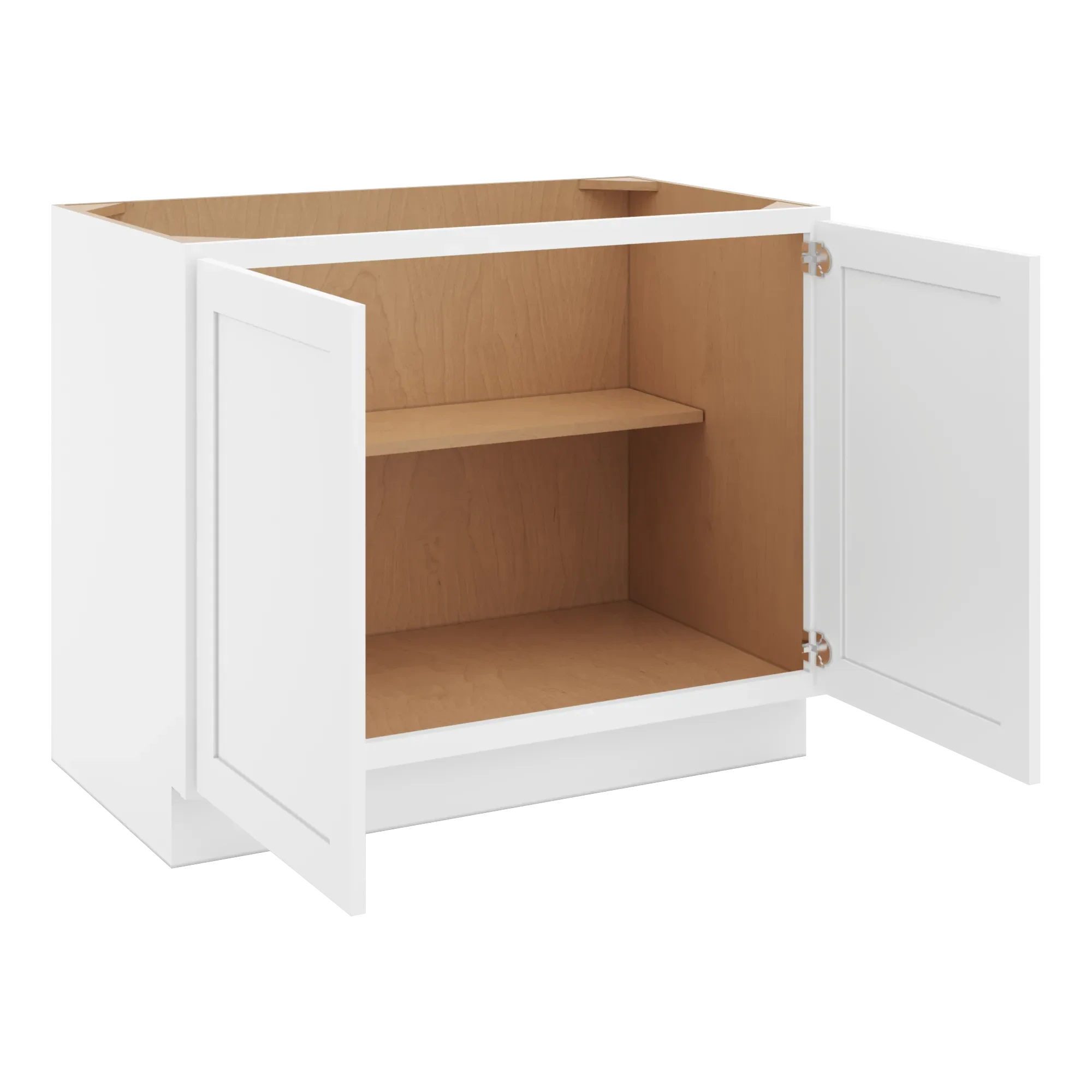 cnc luxor 5 piece white 42 w full height double door base cabinet