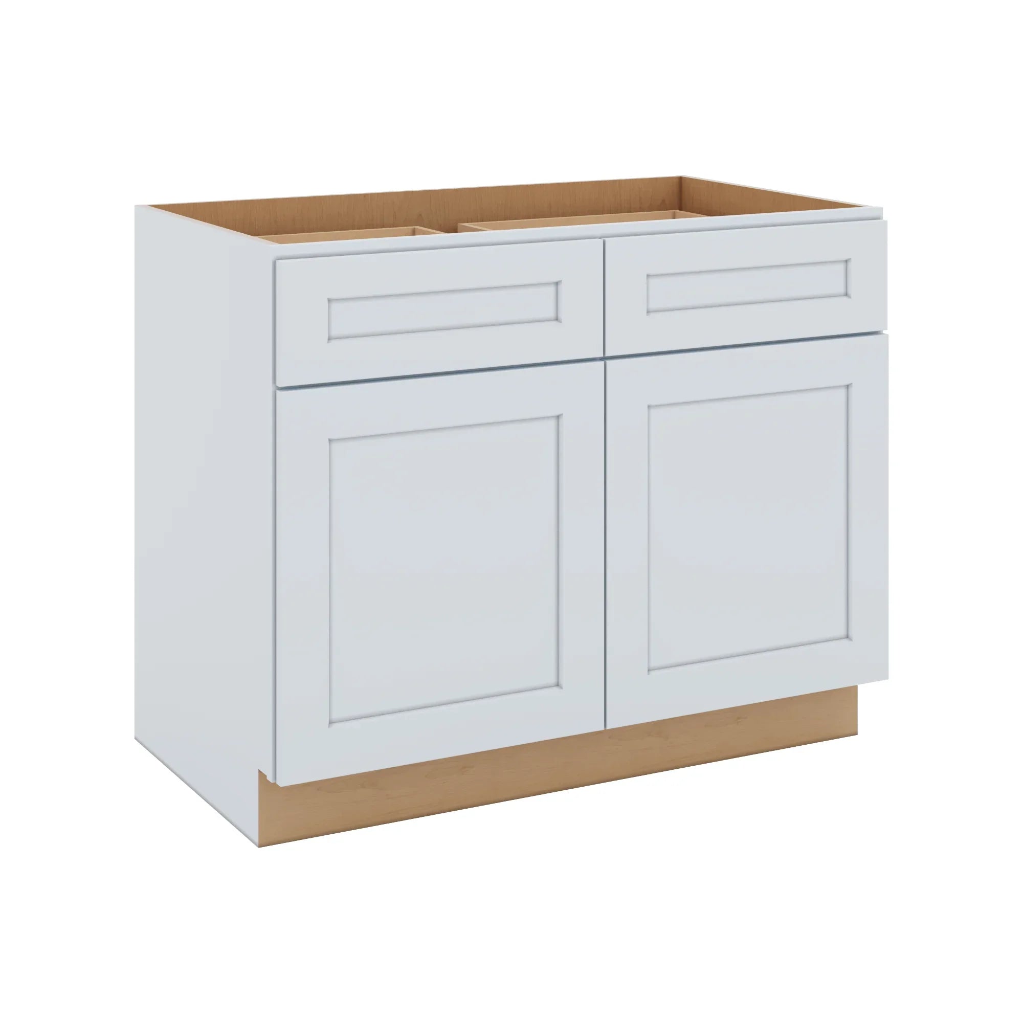 J&K White Shaker S8 Double Door Standard Base Cab - 42" W