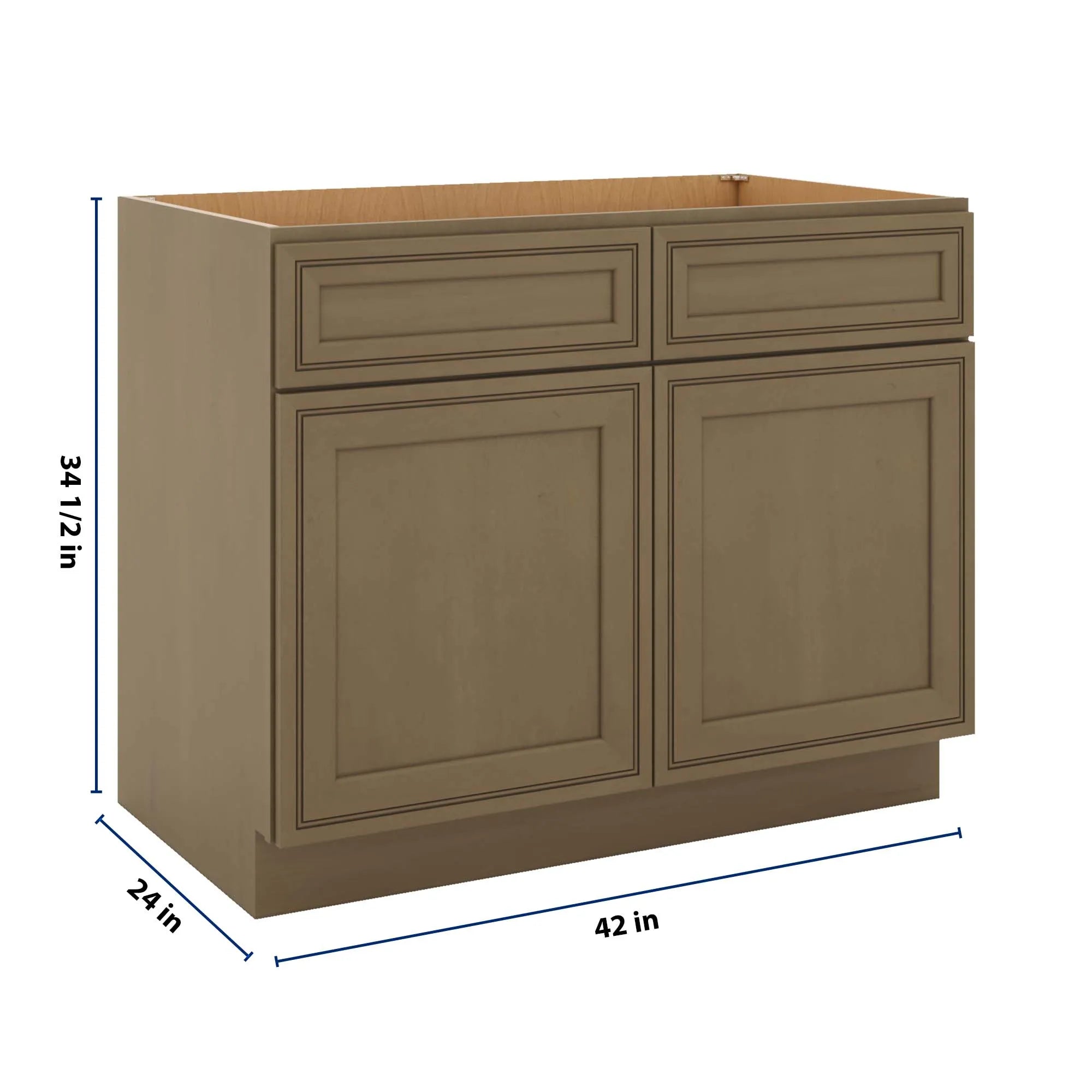 J&K Hazel H8 Double Door Standard Base Cab - 42" W