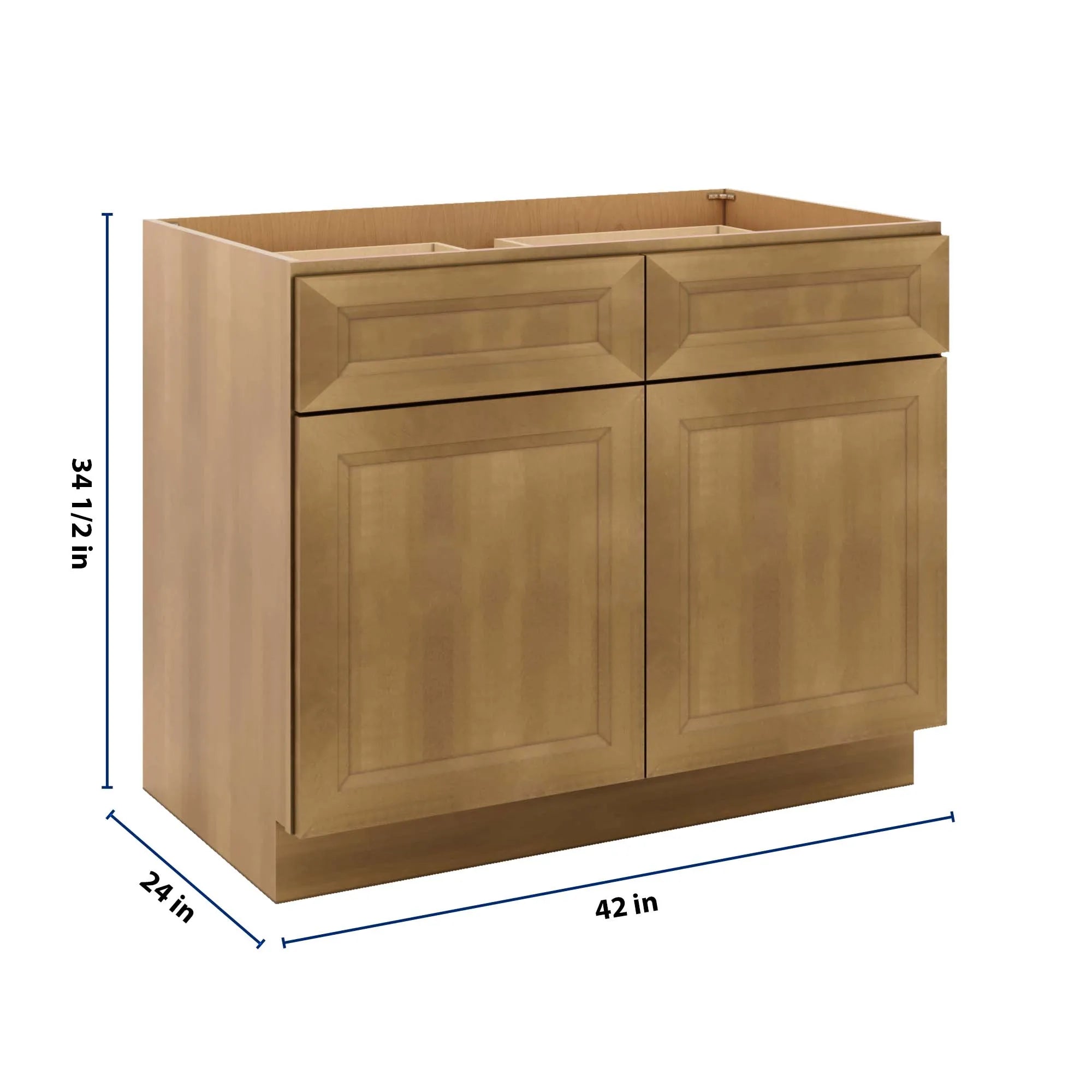 J&K Butterscotch B8 Double Door Standard Base Cab - 42" W