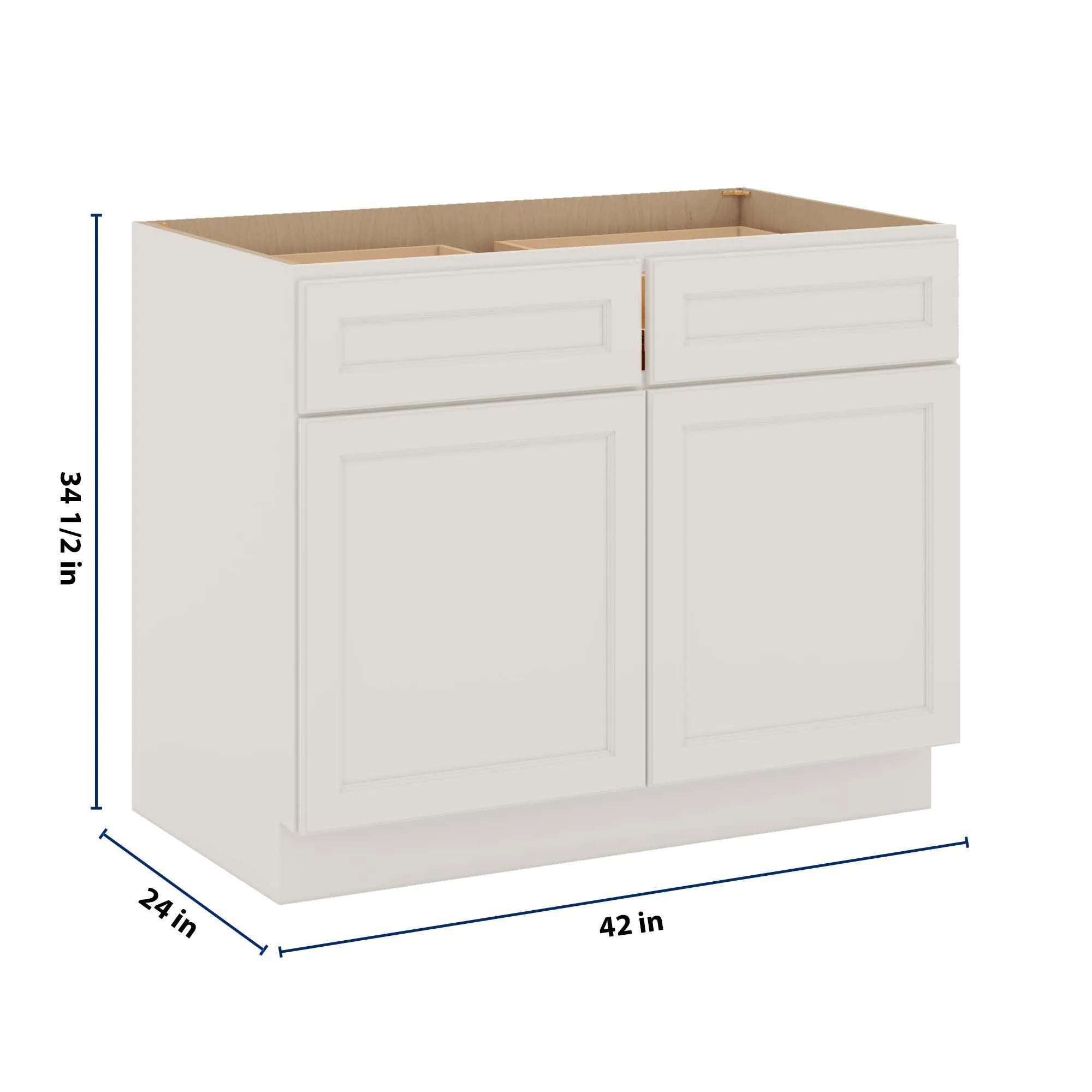 J&K Dove E1 Double Door Standard Base Cab - 42" W