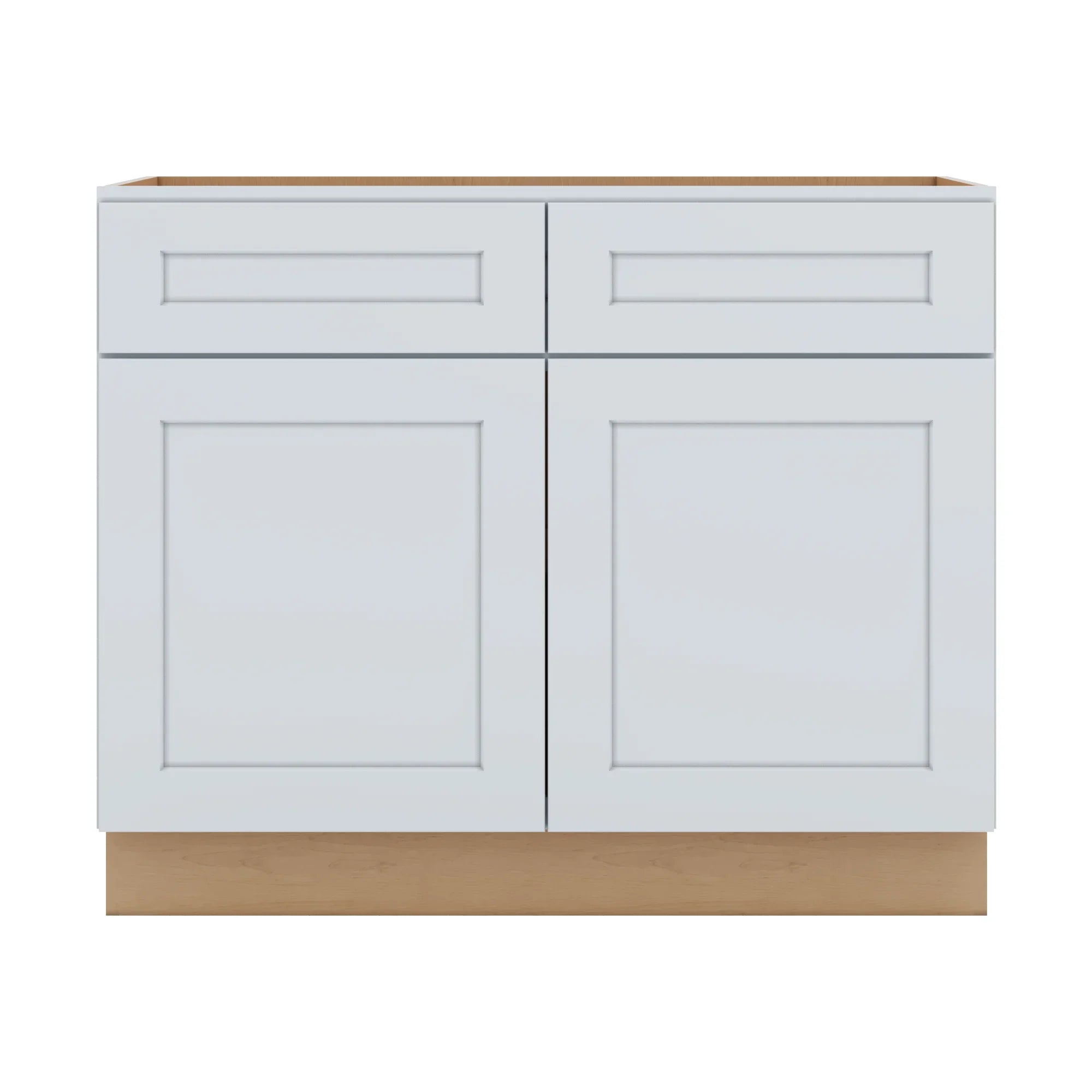 J&K White Shaker S8 Double Door Standard Base Cab 42" W