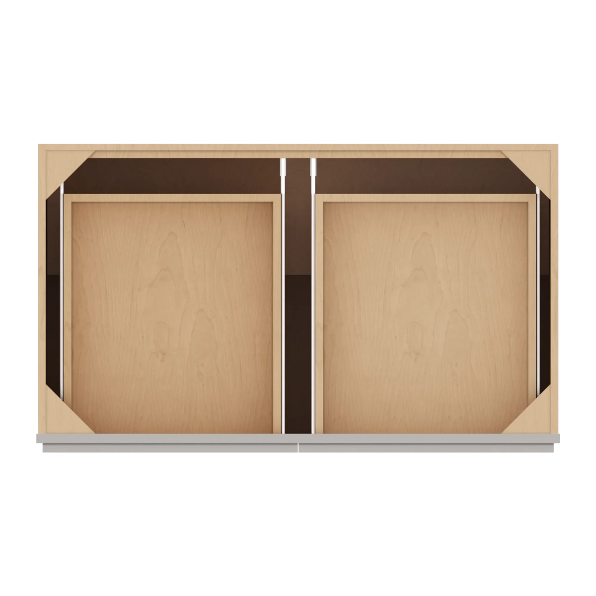 cnc luxor misty grey 42 w 2 drawer double door base cabinet