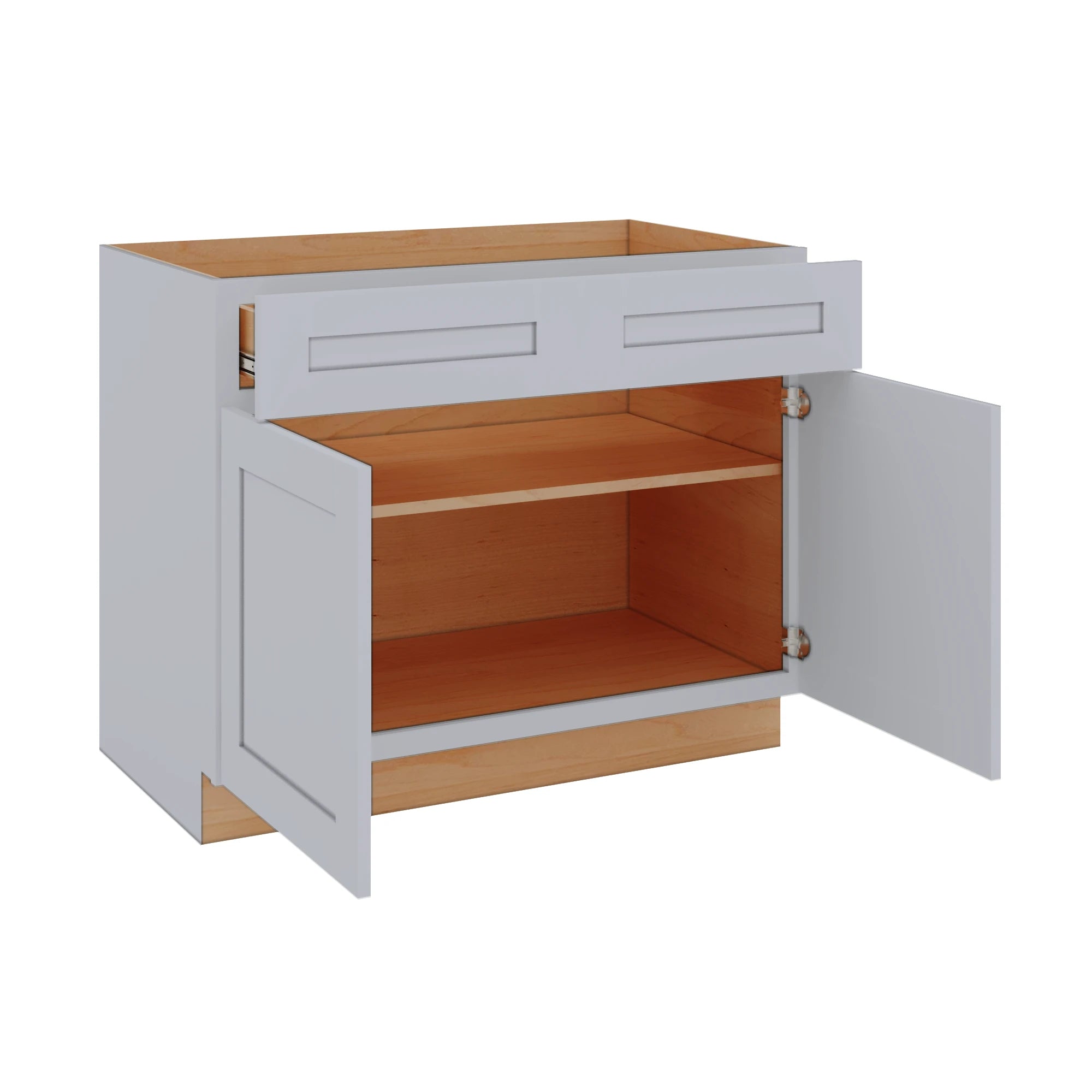 Modernform Cabinet Grey Shaker 42" W X 34 1/2" H X 24" D Double Door Base Cabinet