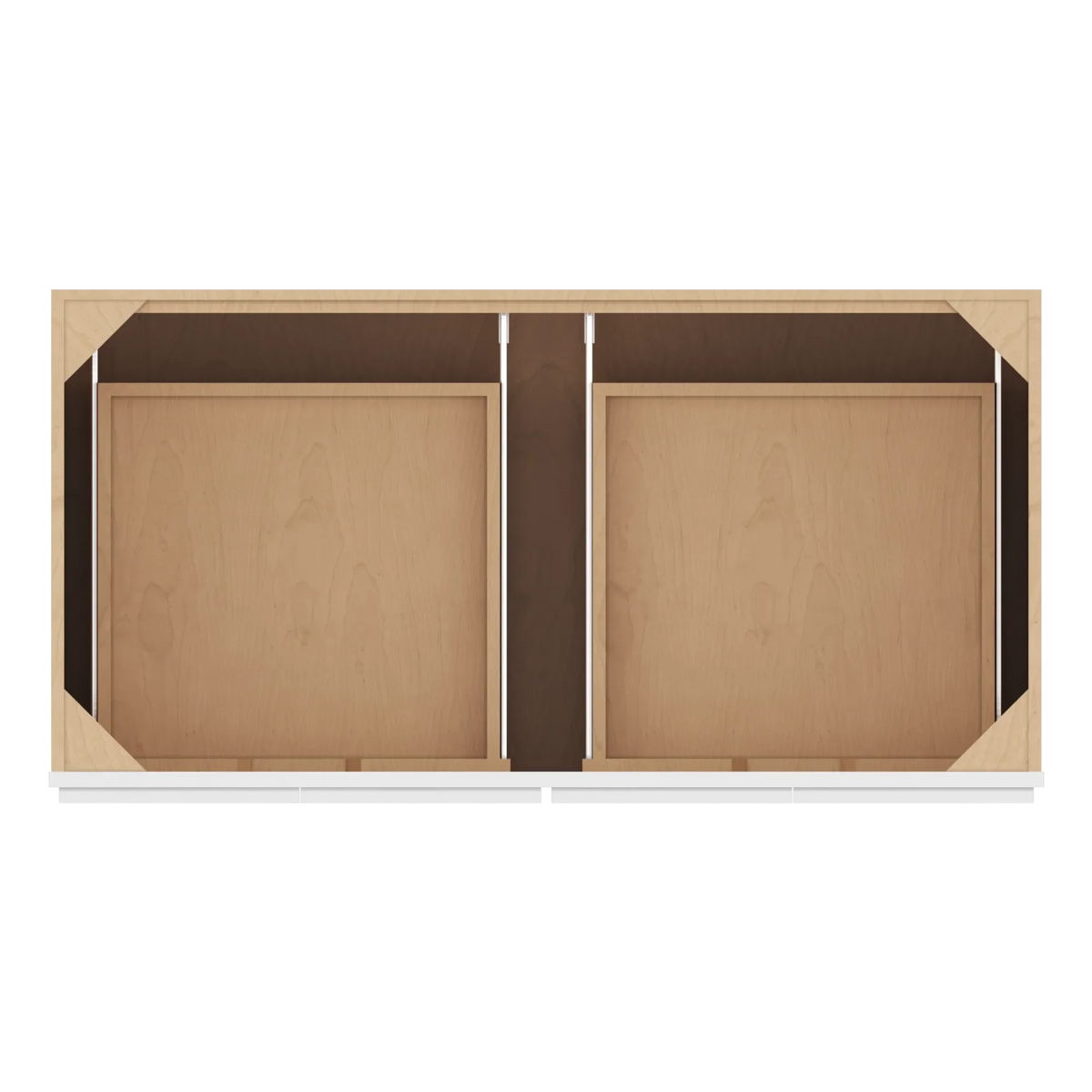 cnc luxor white 48 w full height four door base cabinet w 2 pullout shelf