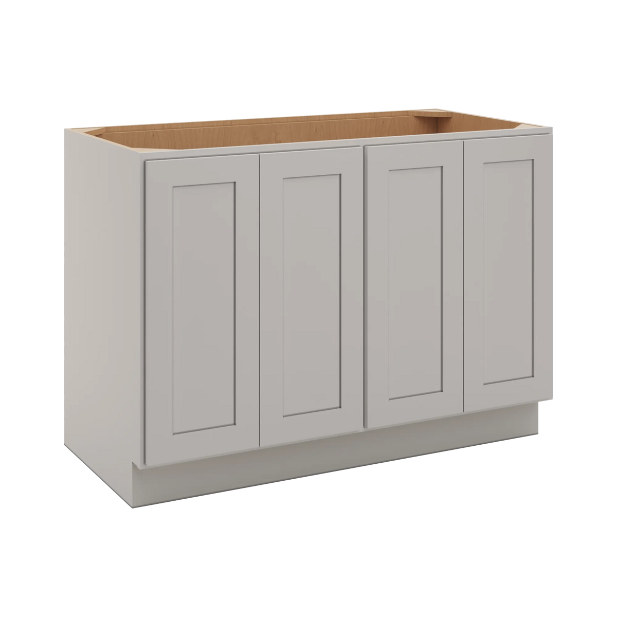 CNC Luxor 5-Piece Misty Grey 48" W Full Height Four Door Base Cabinet