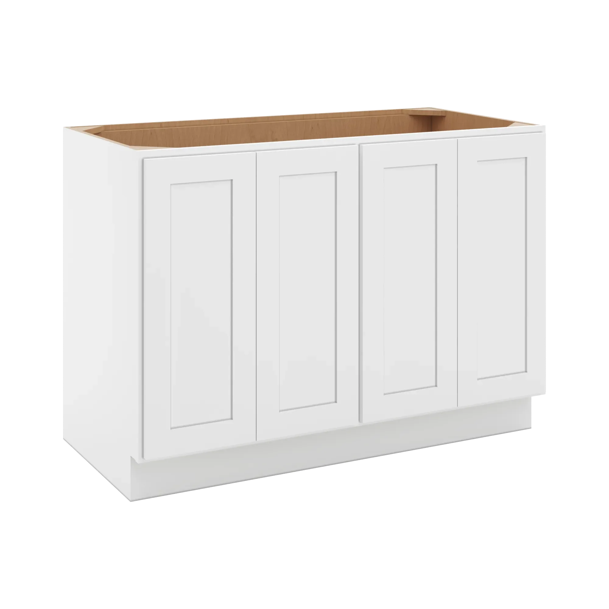cnc luxor 5 piece white 48 w full height four door base cabinet