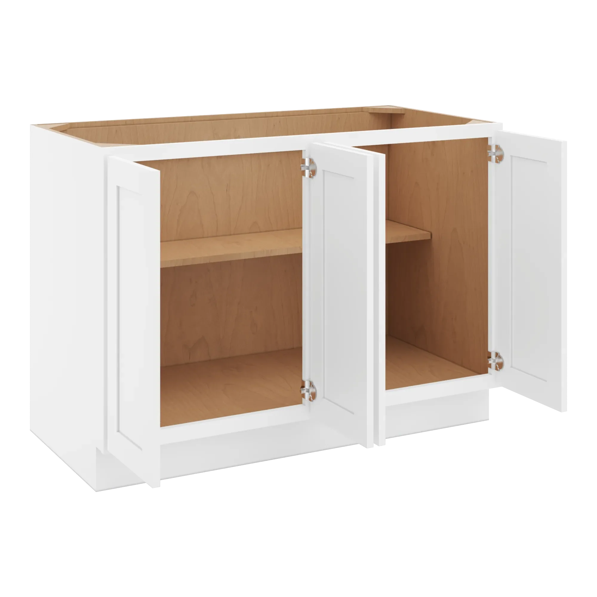 cnc luxor 5 piece white 48 w full height four door base cabinet