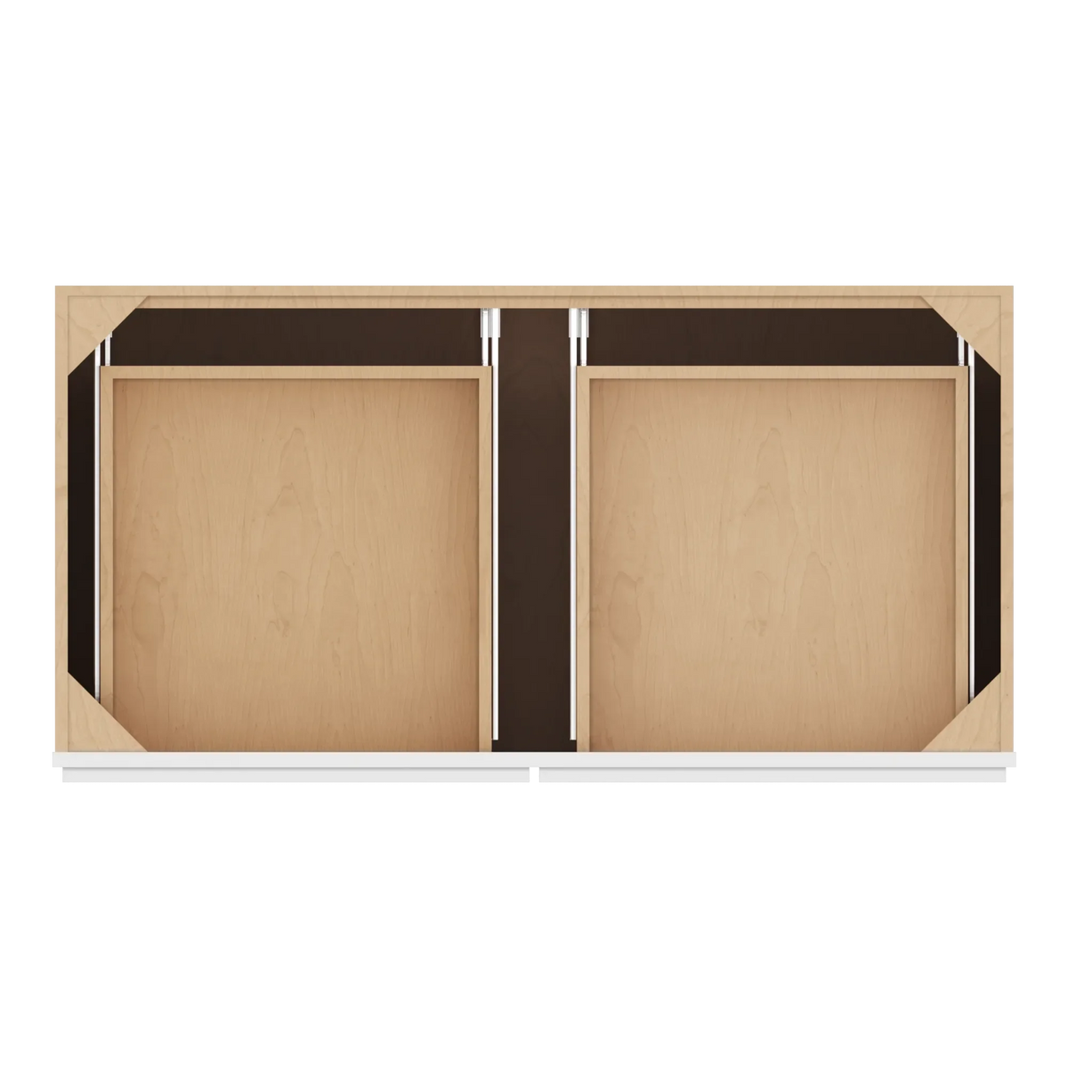 cnc luxor white 48 w 2 drawer four door base cabinet w 2 pullout shelf