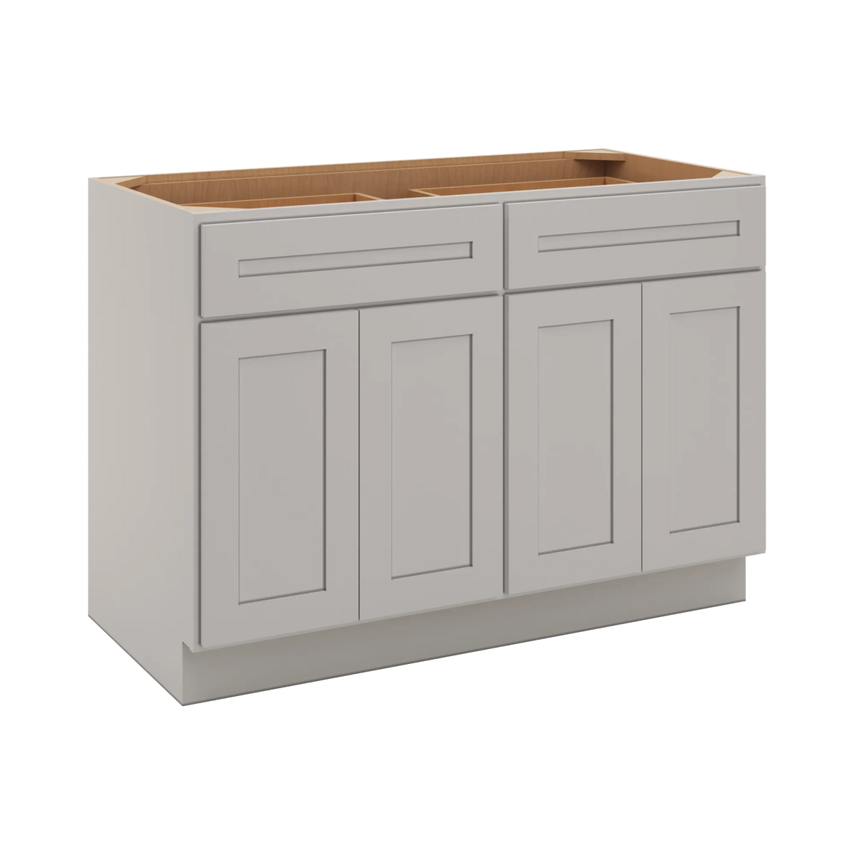 CNC Luxor 5-Piece Misty Grey 48" W 2 Drawer Four Door Base Cabinet