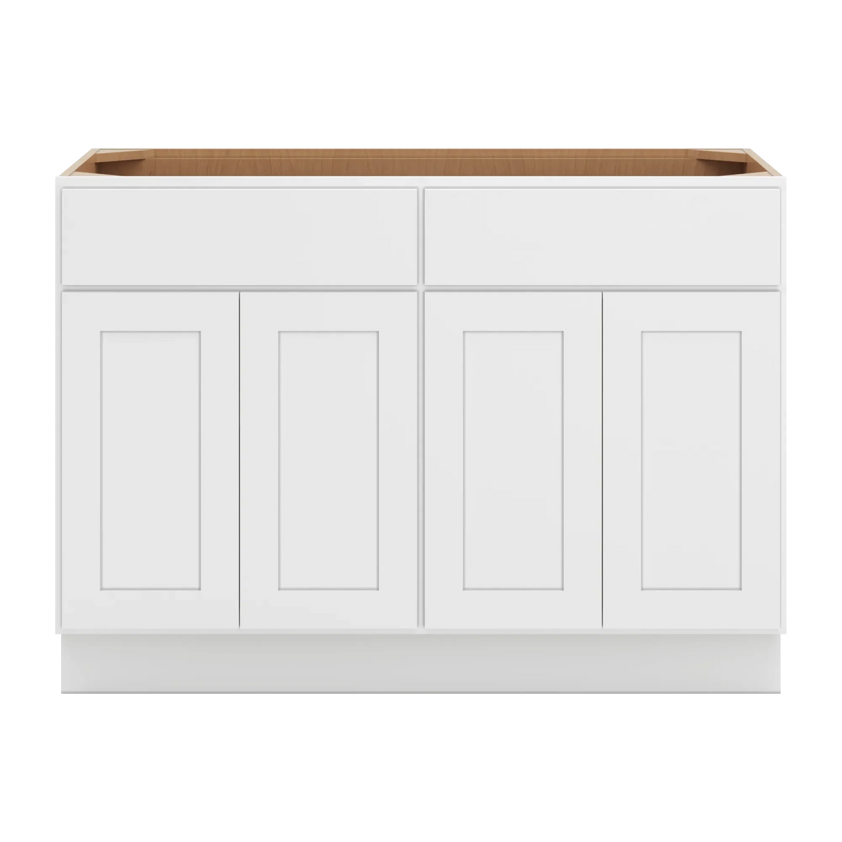 cnc luxor white 48 w 2 drawer four door base cabinet