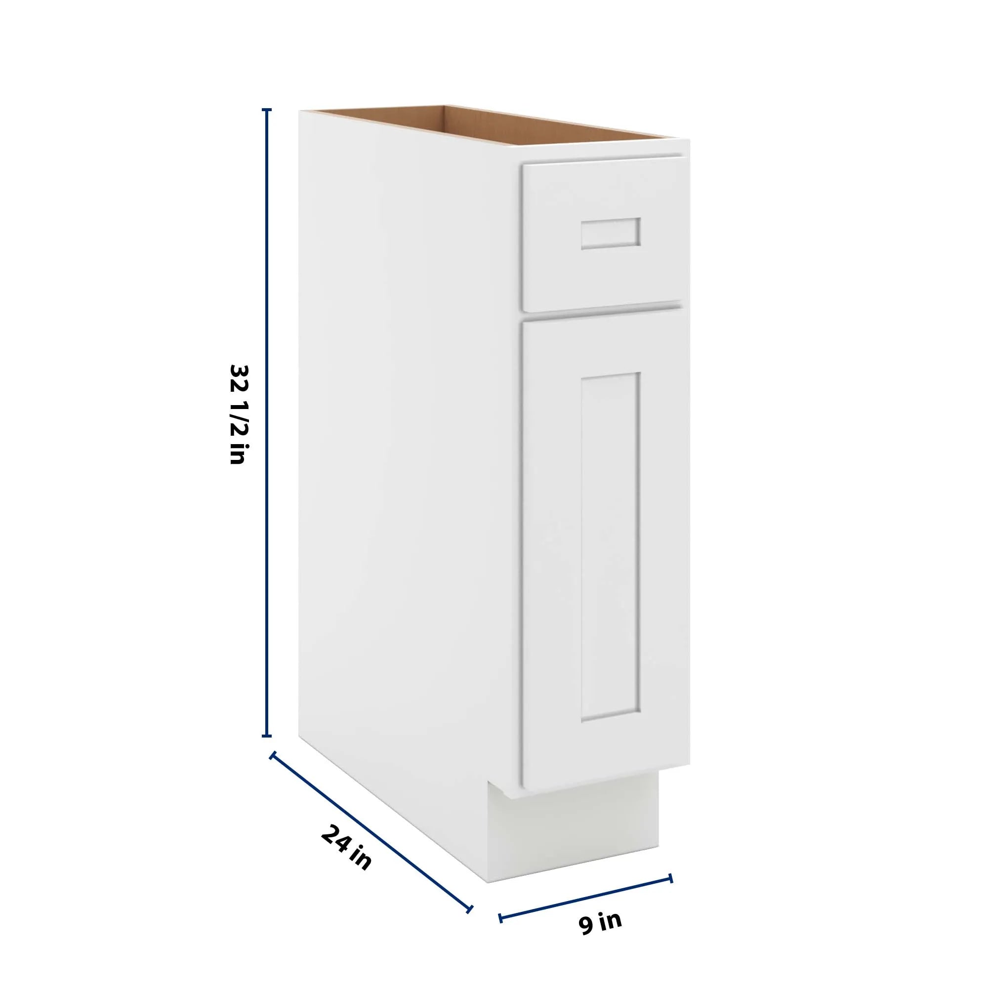 cnc luxor 5 piece white 09 w x 32 1 2 h single door base cabinet