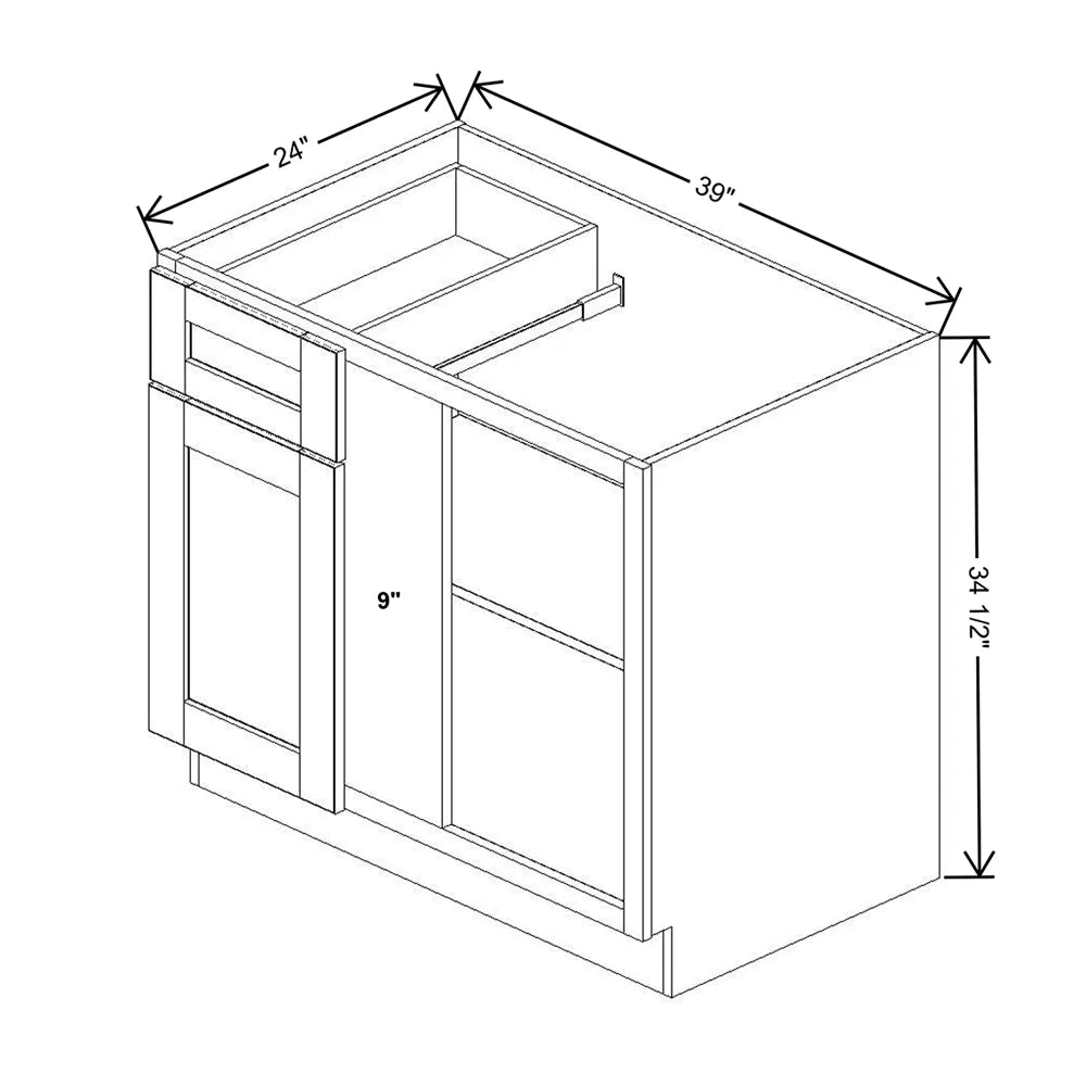 J&K Greige K3 Base Blind Corner - 39"W