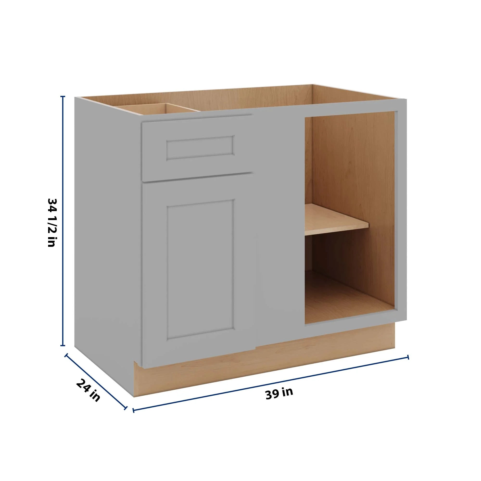 J&K Castle Grey S5 Base Blind Corner - 39"W