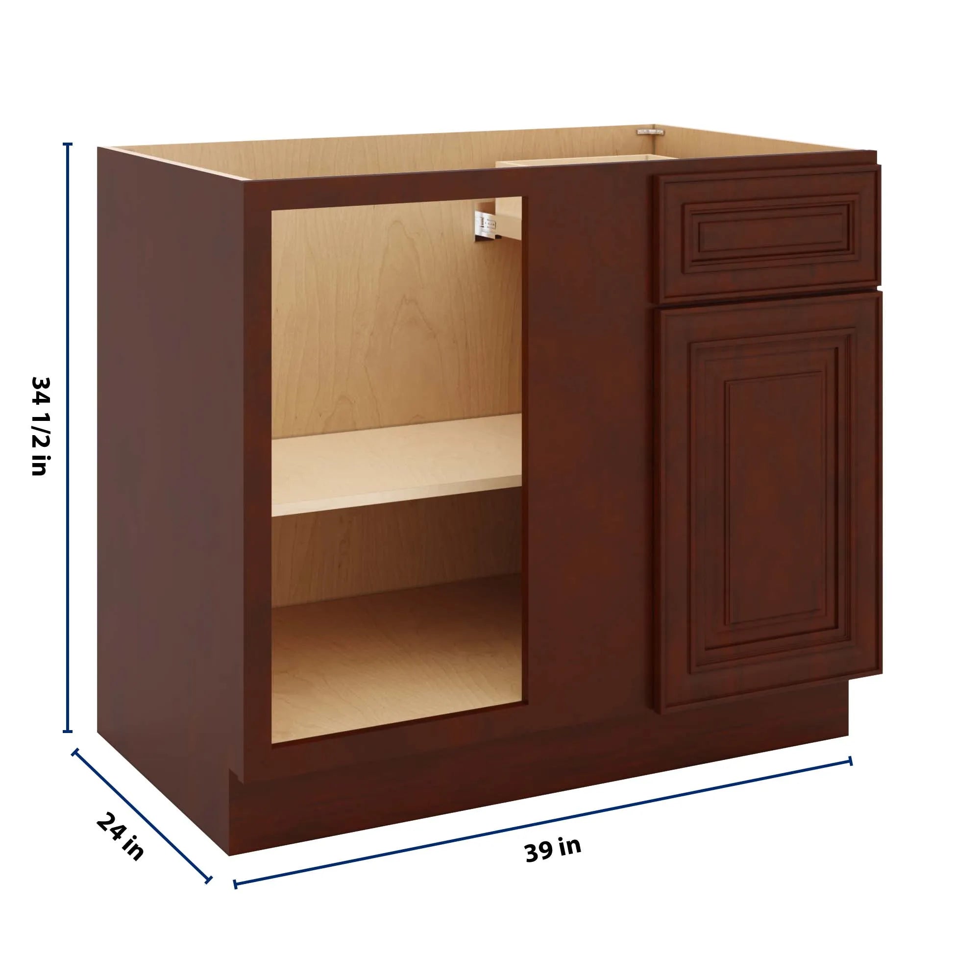 J&K Mahogany J5 Base Blind Corner - 39"W