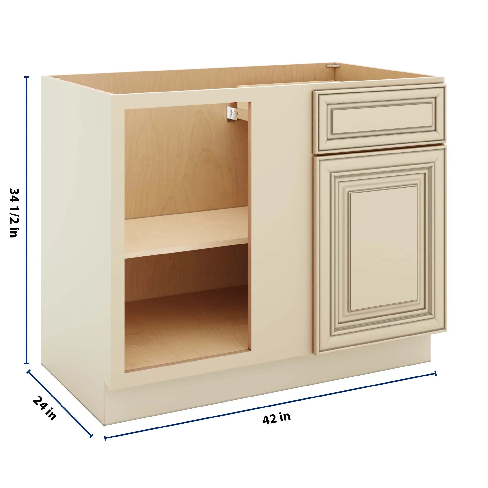 J&K Creme Glazed A7 Base Blind Corner - 42" W