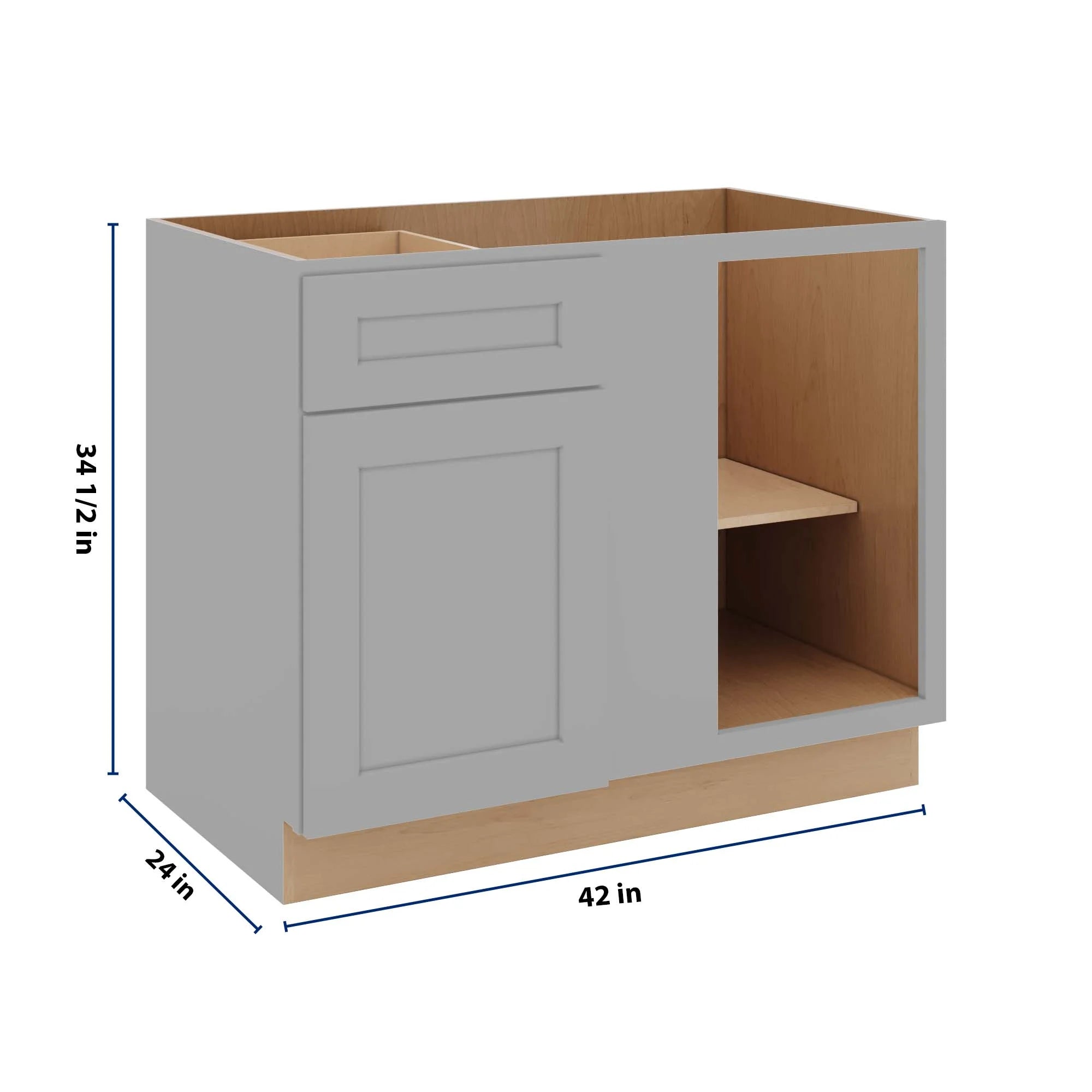 J&K Castle Grey S5 Base Blind Corner - 42" W