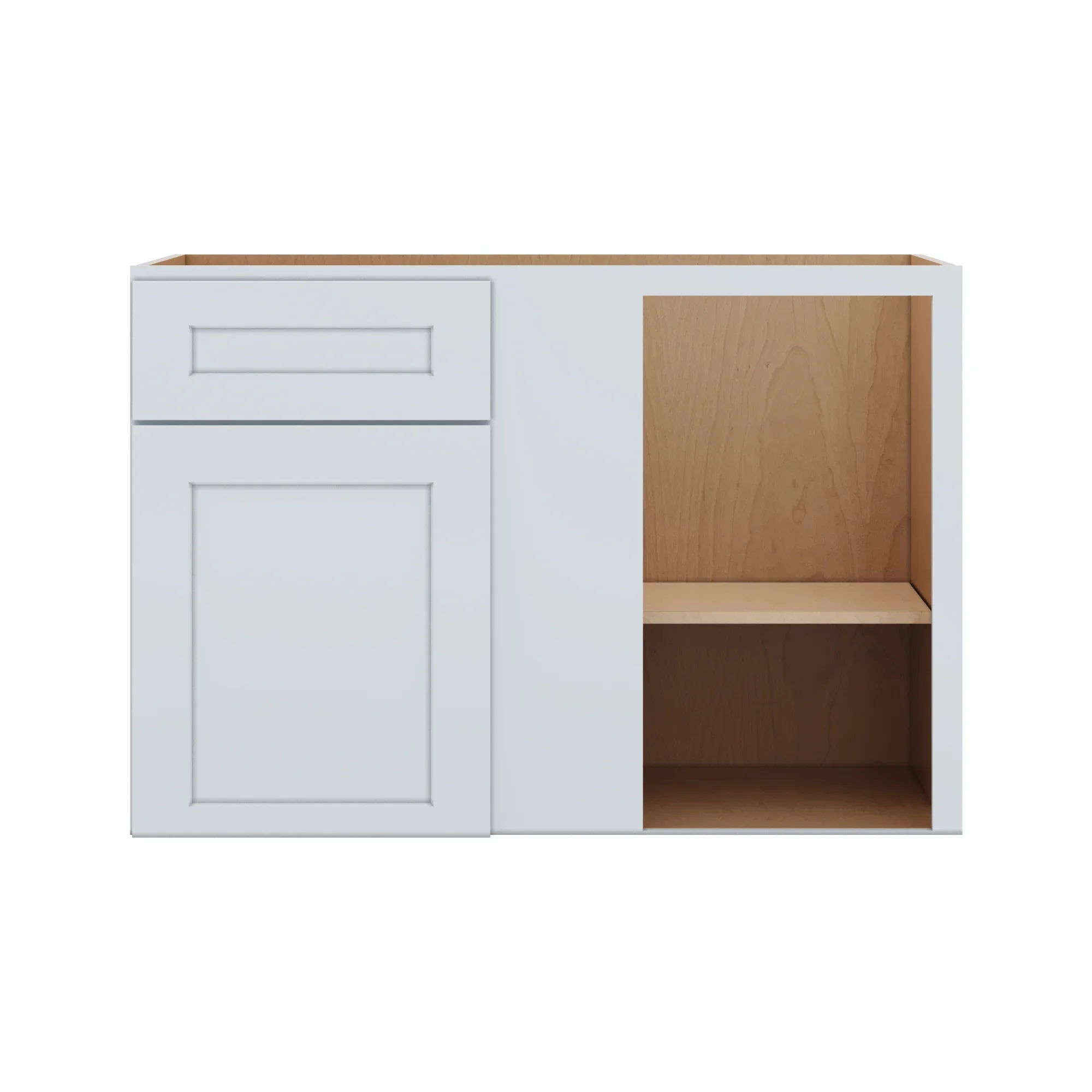 J&K White Shaker S8 Base Blind Corner 42" W