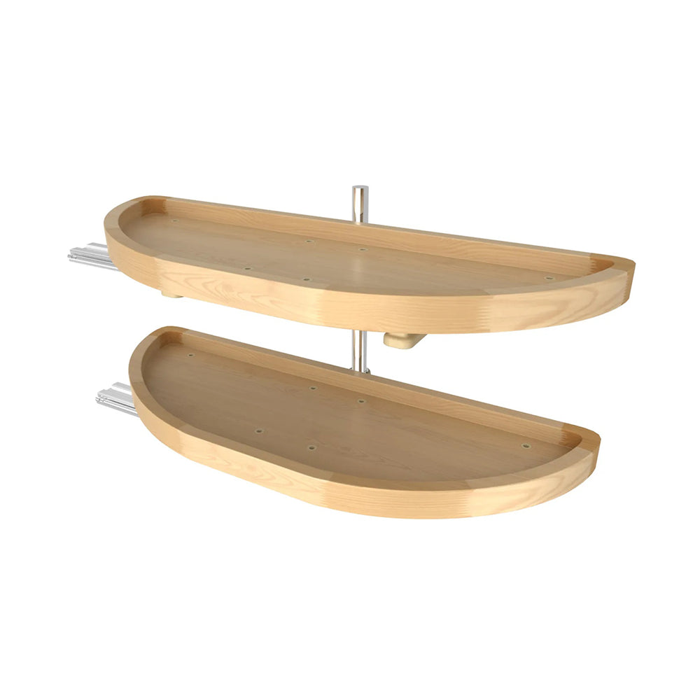 Wolf Classic Hanover Grey Stain Base Corner - Lazy Susan Pull Out Shelves Kit