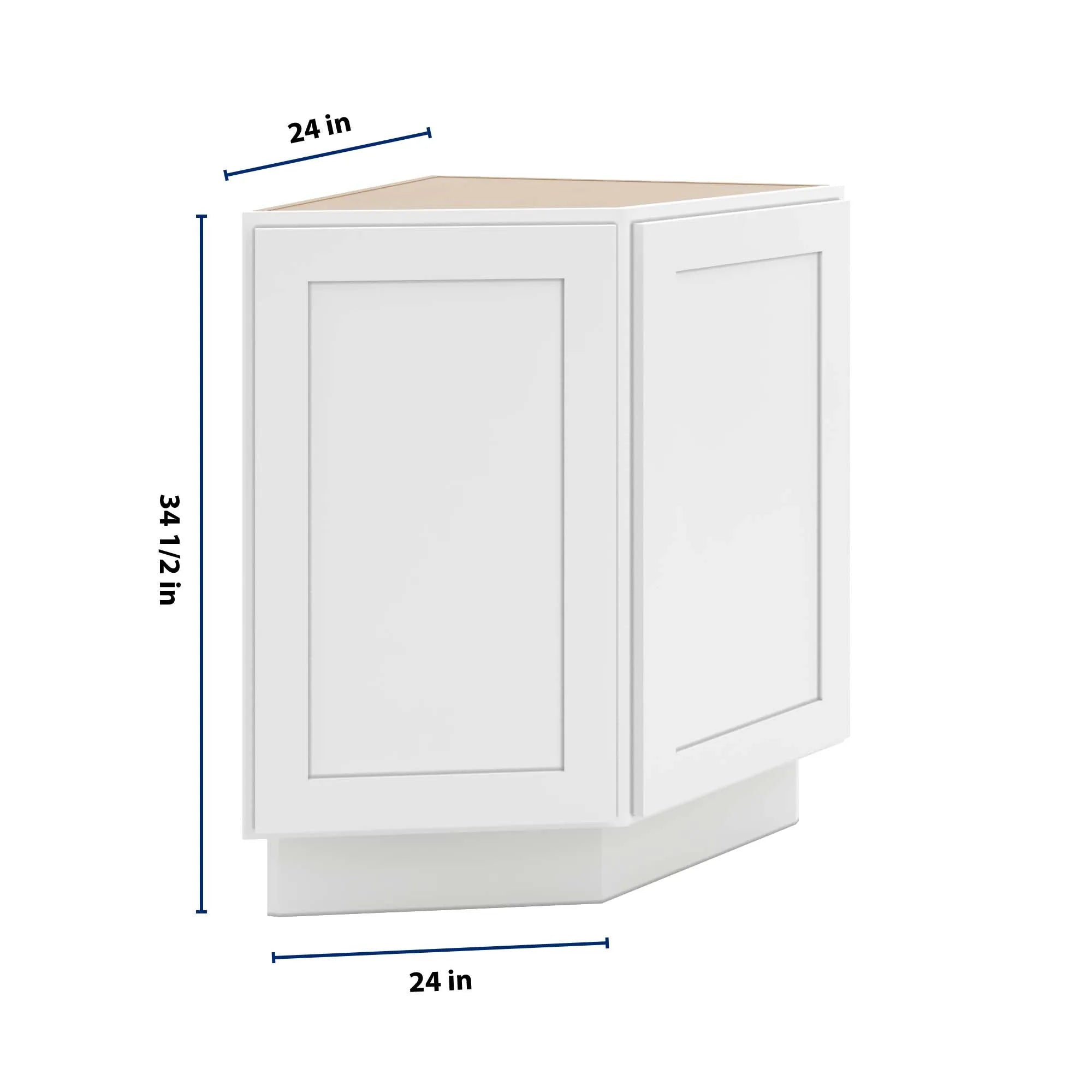 cnc luxor 5 piece white 24 w base end cabinet