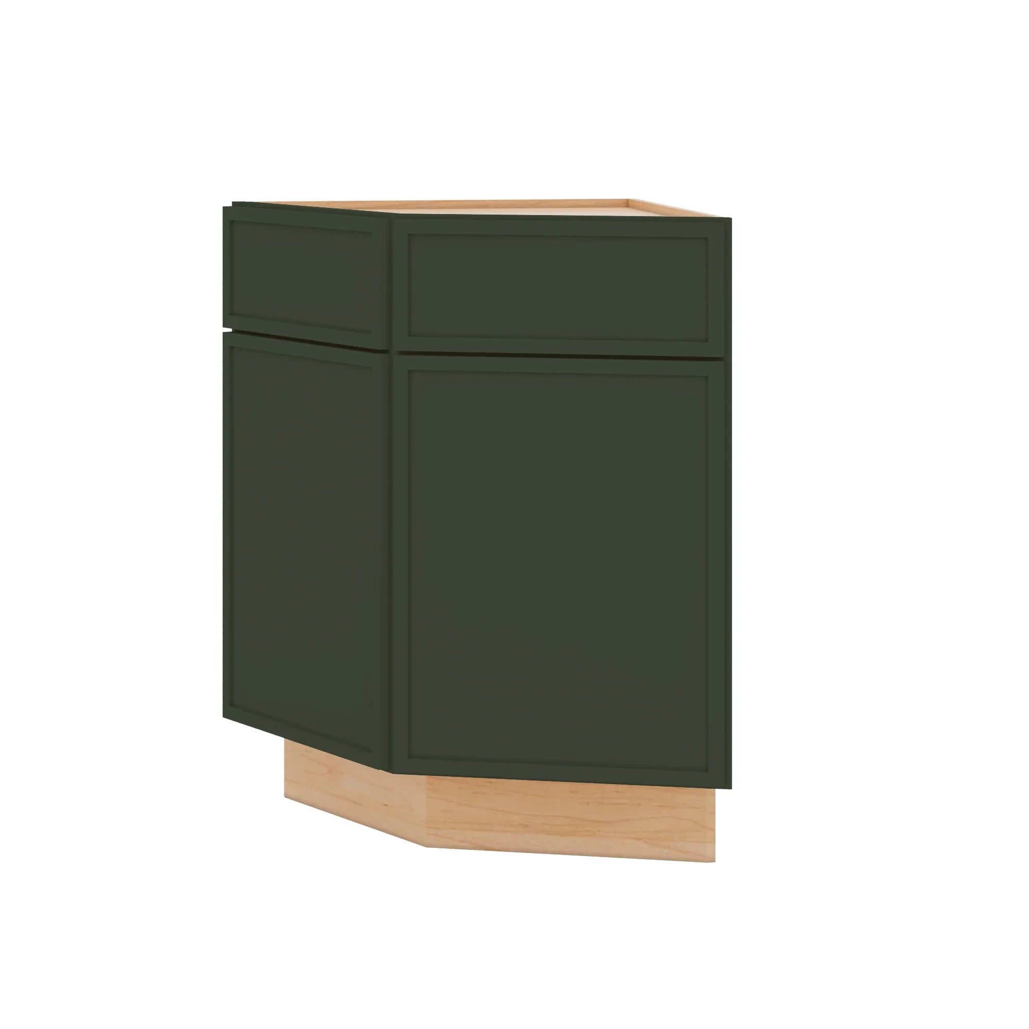 Modernform Cabinet Slim Sage Green 24" W X 34 1/2" H X 24" D Base End Corner Cabinet