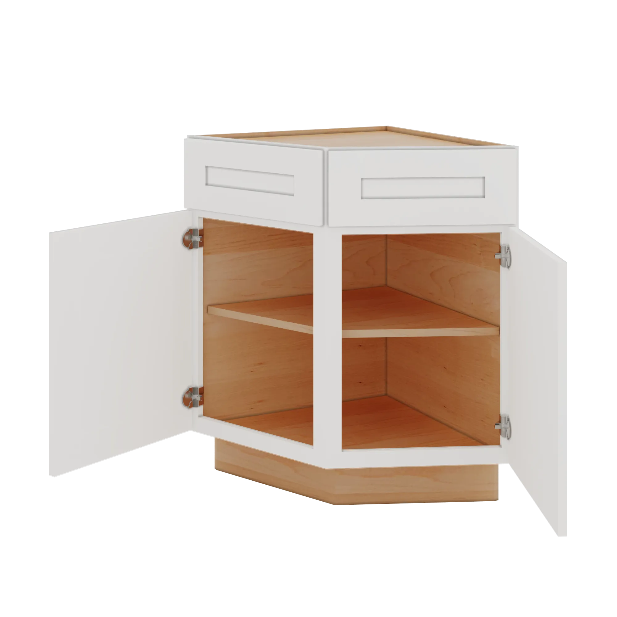 Modernform Cabinet White Shaker 24" W X 34 1/2" H X 24" D Base End Corner Cabinet