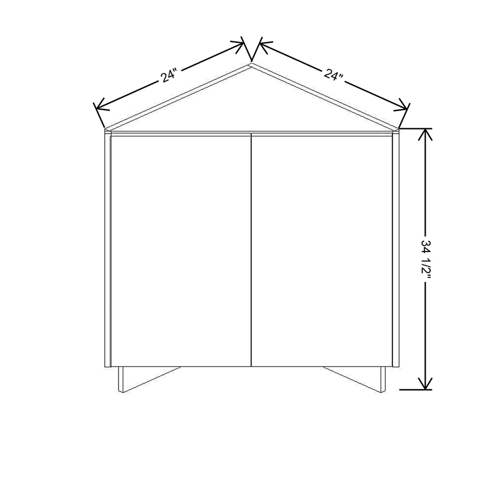 CNC Concord Richmond Stone 24" W Straight Base End Cabinet