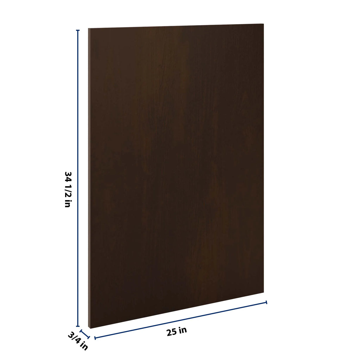 CNC Luxor 5-Piece Espresso 3/4" W X 34 1/2" H X 24" D Base End Panel