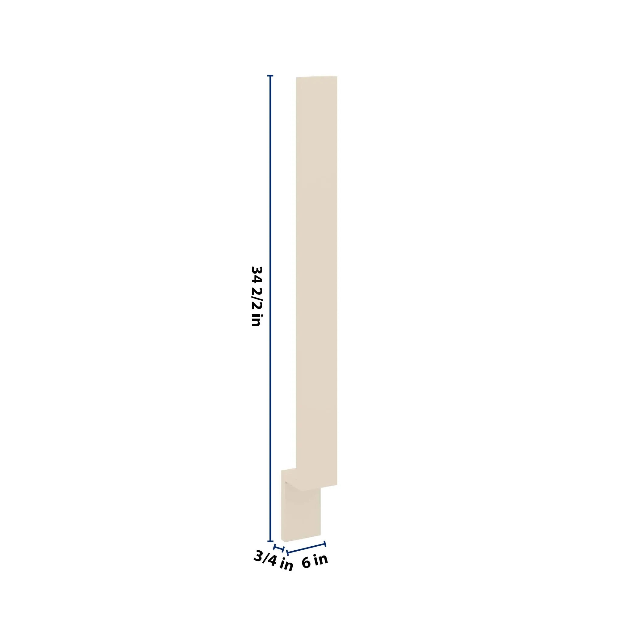 J&K Pearl Glazed H9 Base Filler 3" W x 34 1/2" H