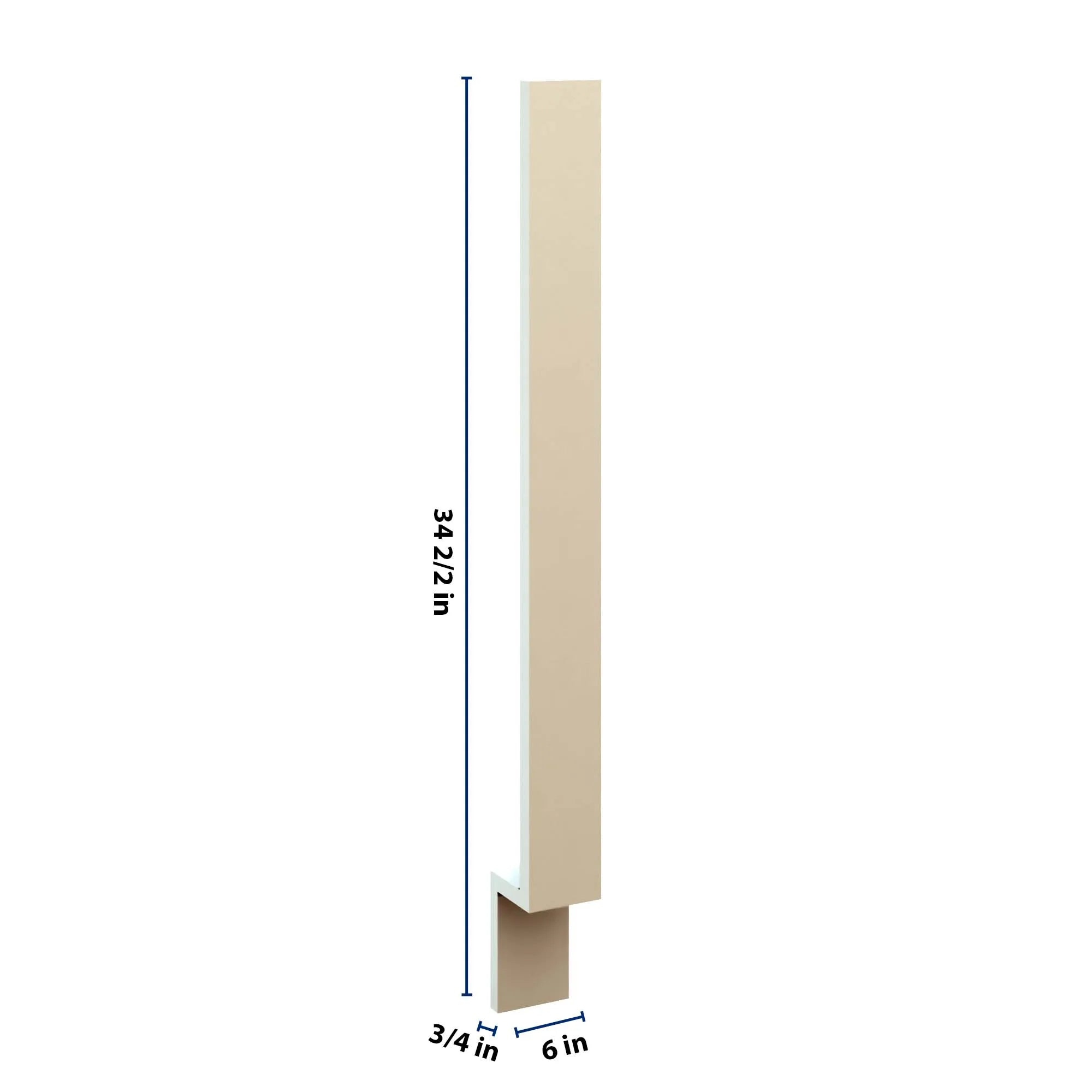 J&K Creme Glazed A7 Base Filler 3" W x 34 1/2" H
