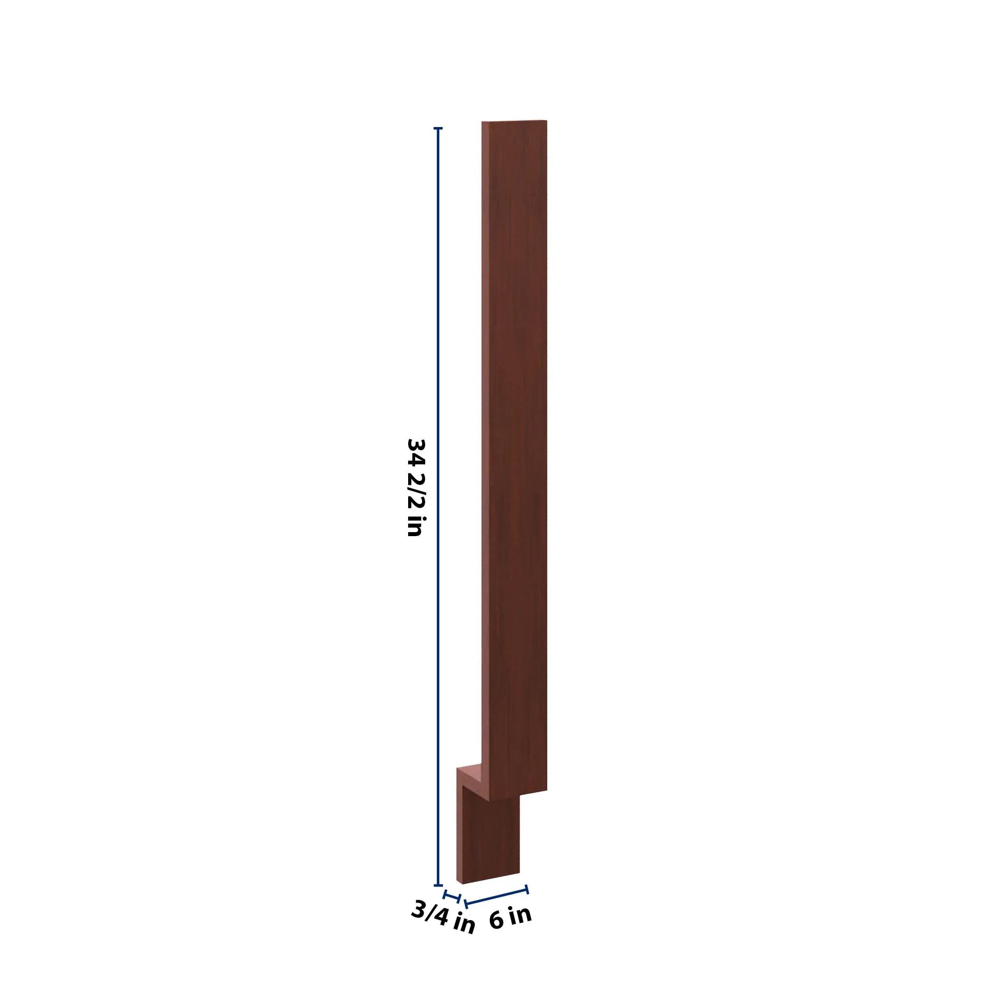 J&K Mahogany J5 Base Filler 3" W x 34 1/2" H
