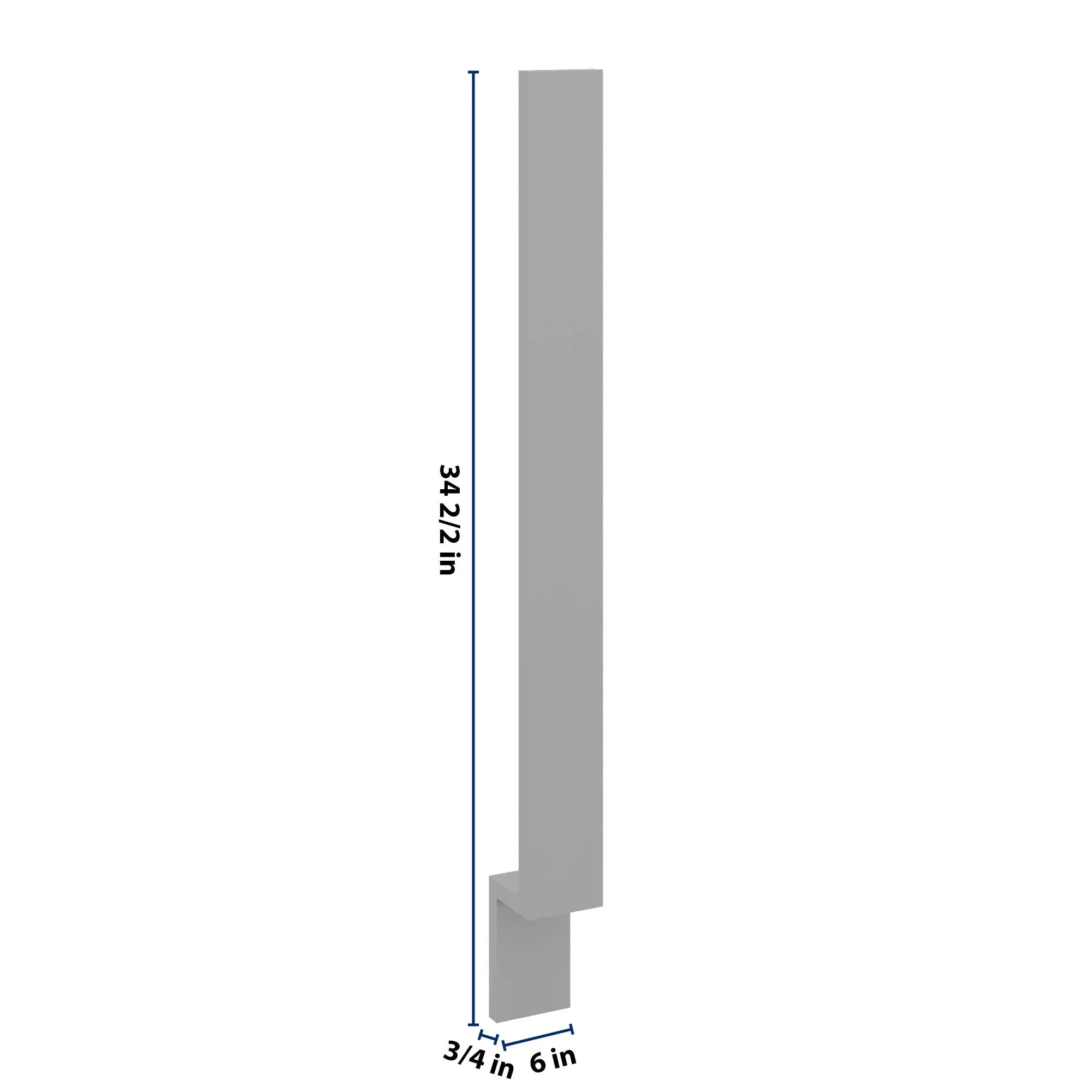 J&K Castle Grey S5 Base Filler 3" W x 34 1/2" H