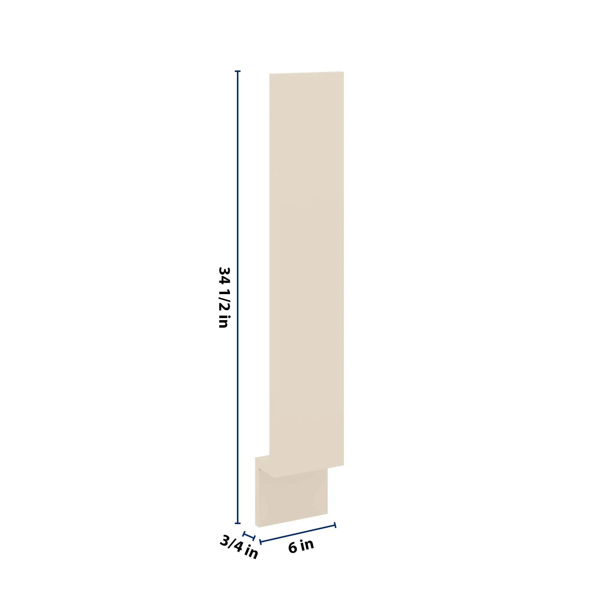 J&K Pearl Glazed H9 Base Filler 6" W x 34 1/2" H