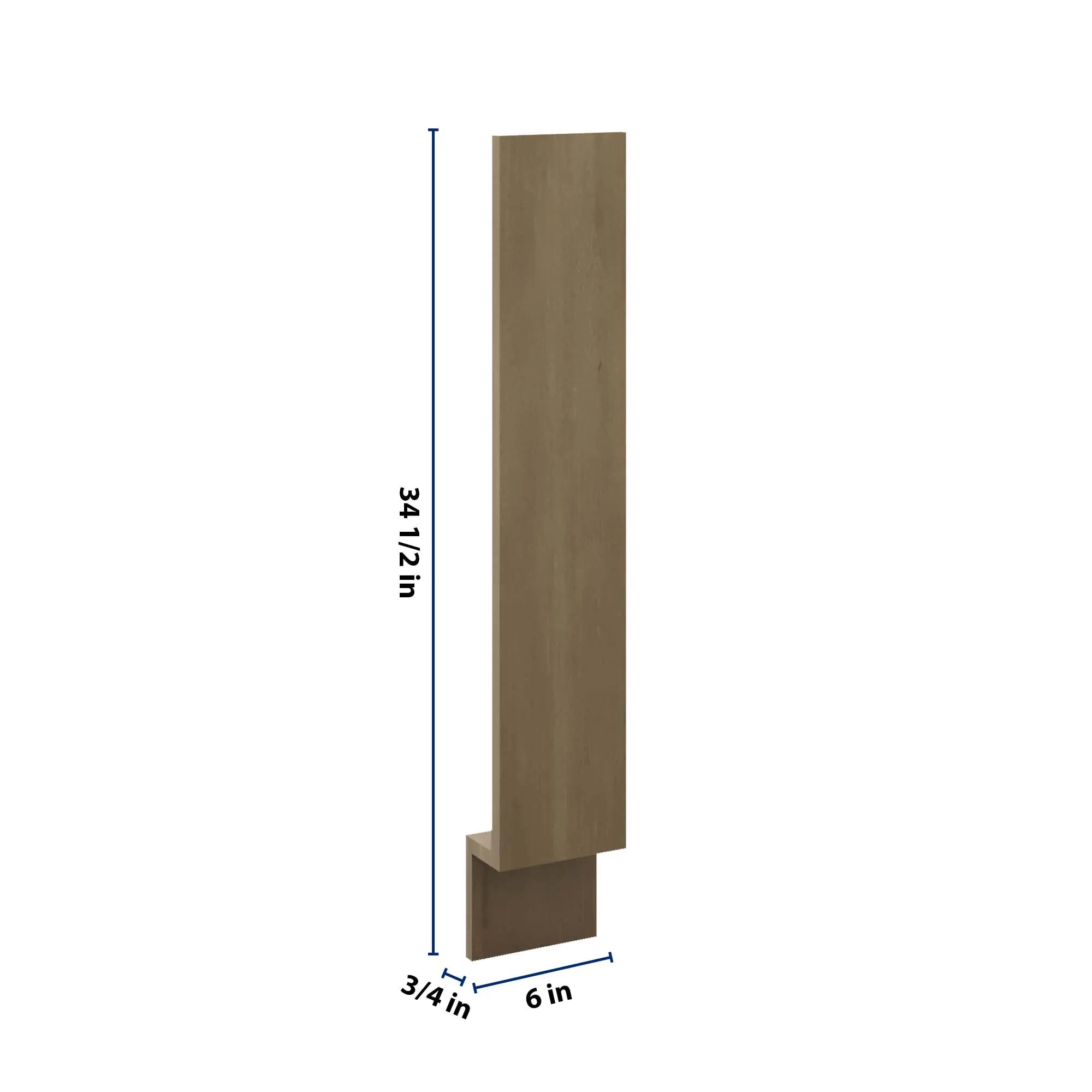 J&K Hazel H8 Base Filler 6" W x 34 1/2" H