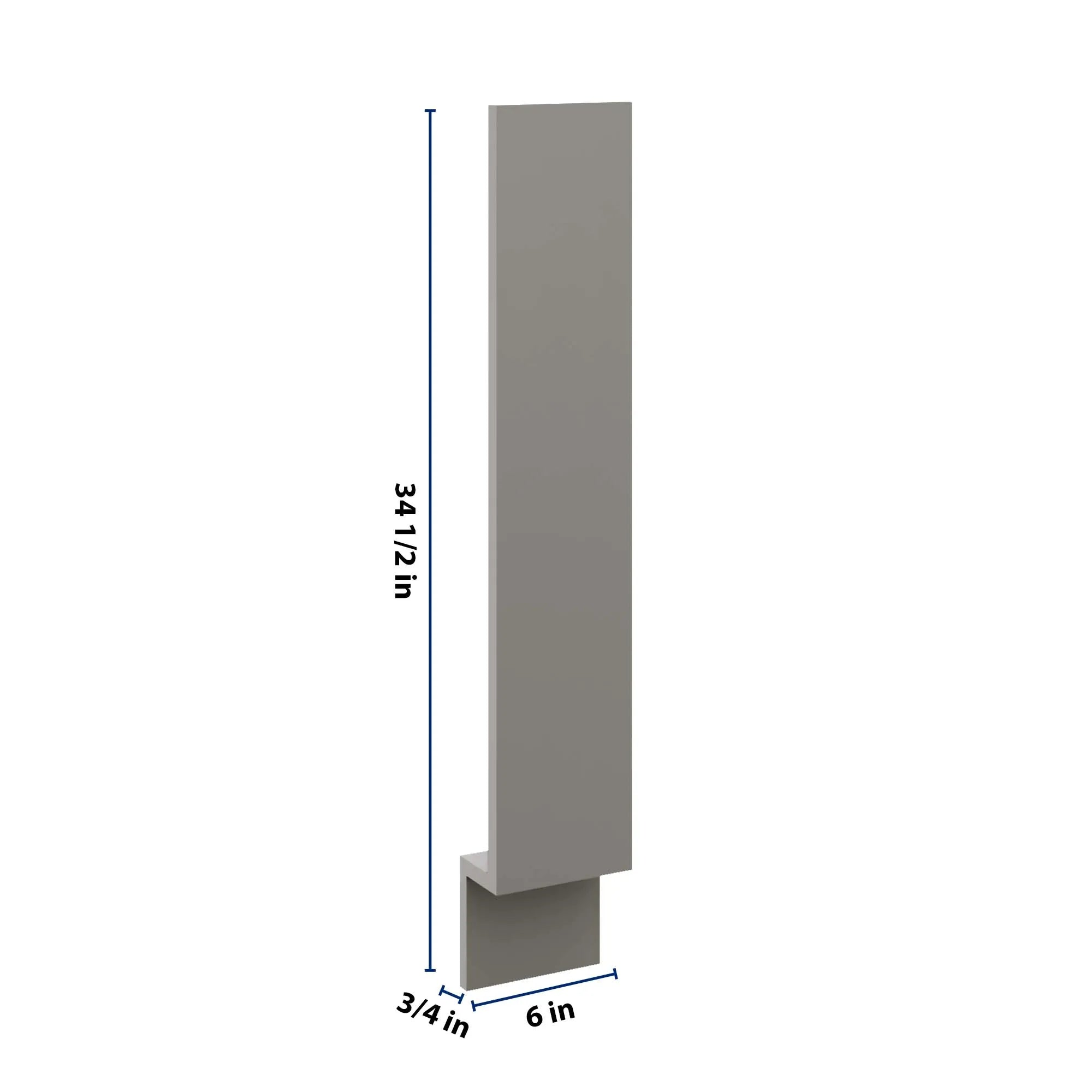 J&K Greige K3 Base Filler 6" W x 34 1/2" H