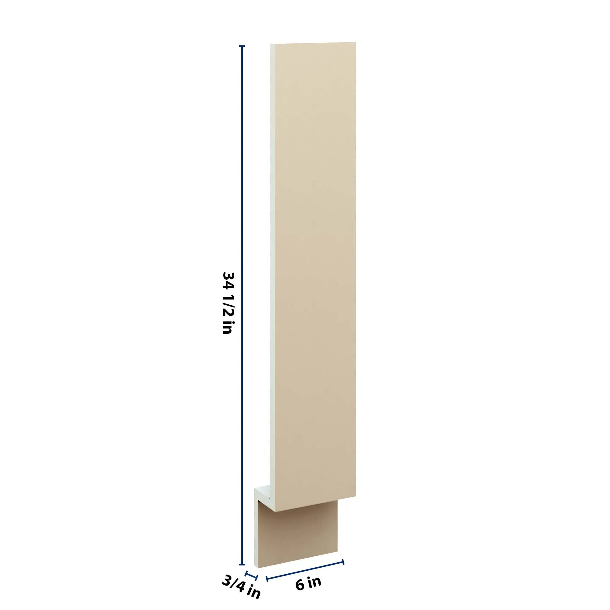 J&K Creme Glazed A7 Base Filler 6" W x 34 1/2" H