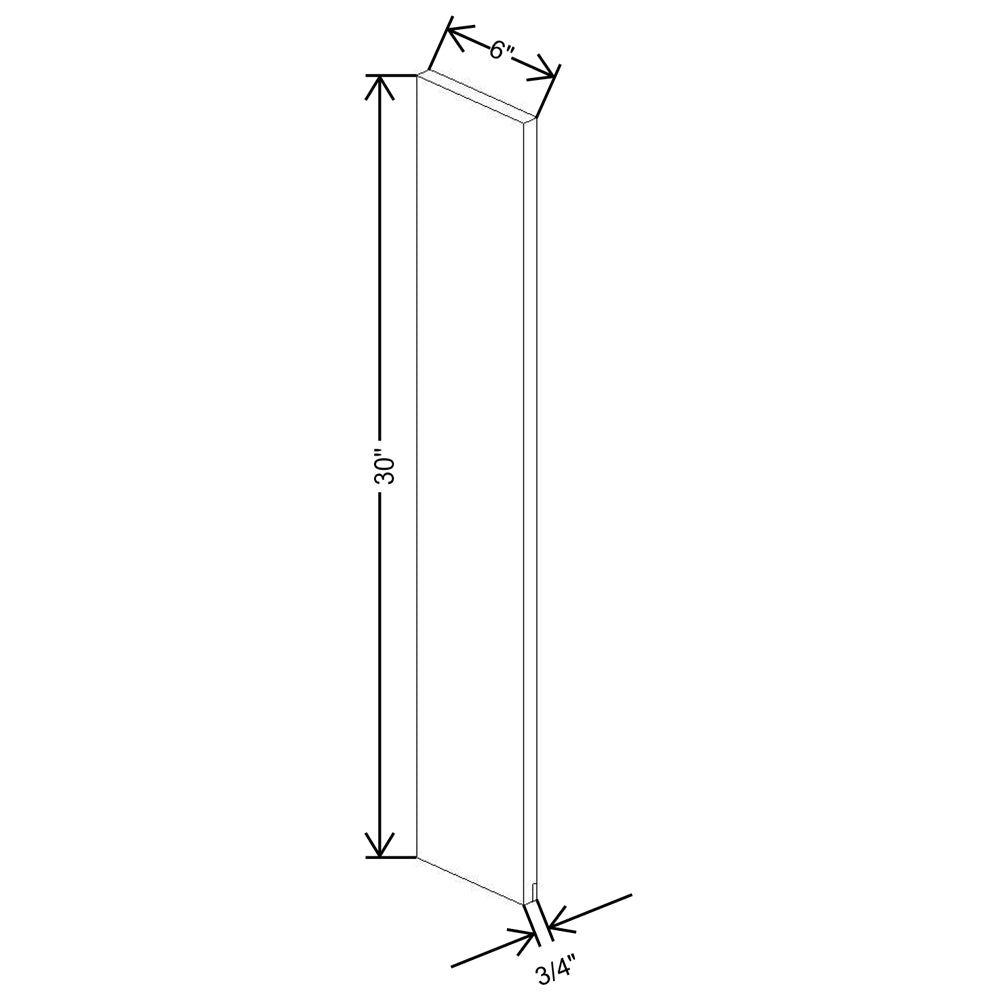 Fabuwood Allure Fusion Dove 06"W Base Filler
