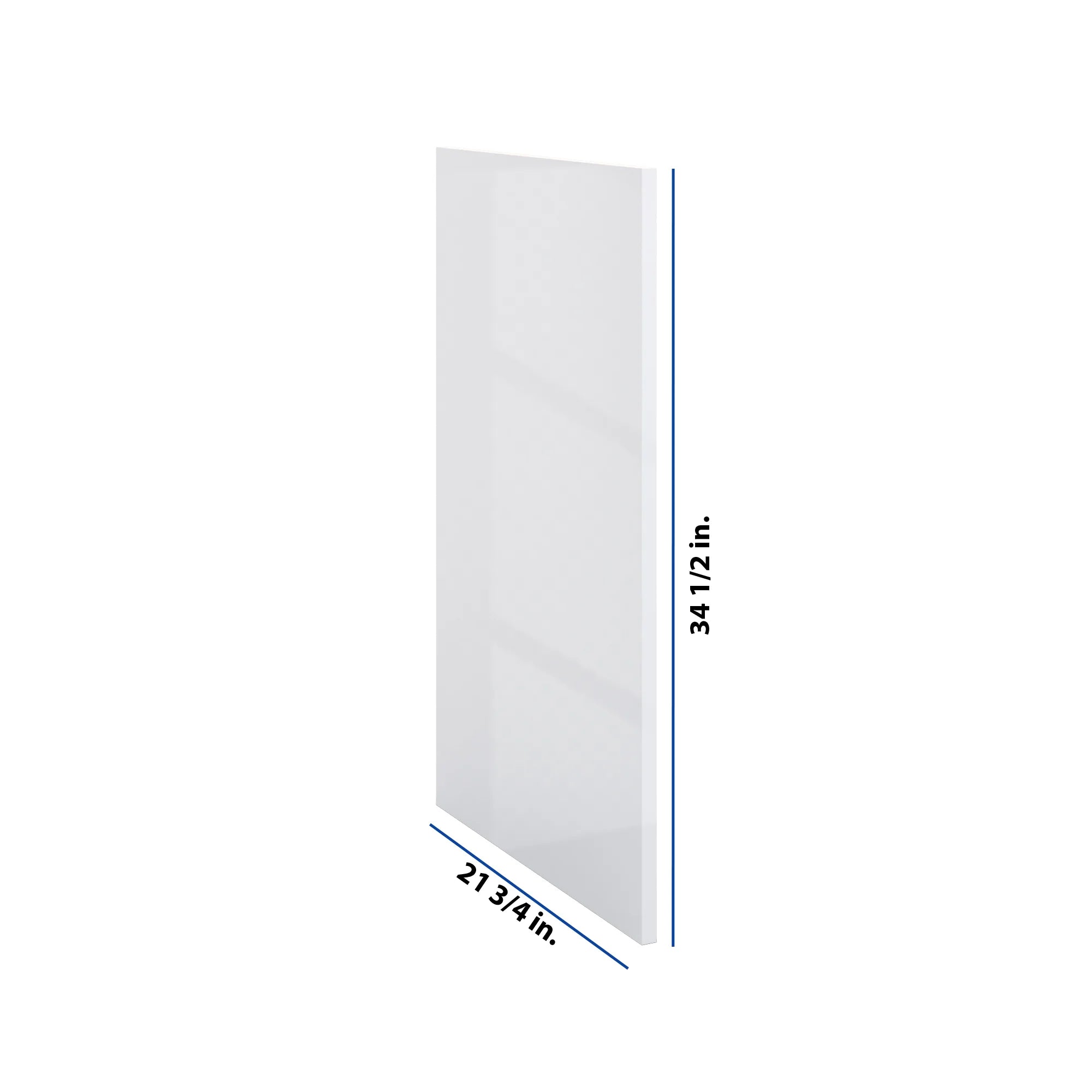 Modernform Cabinet Gloss White 3/4" W X 34 1/2" H 21 3/4" D Base End Panel