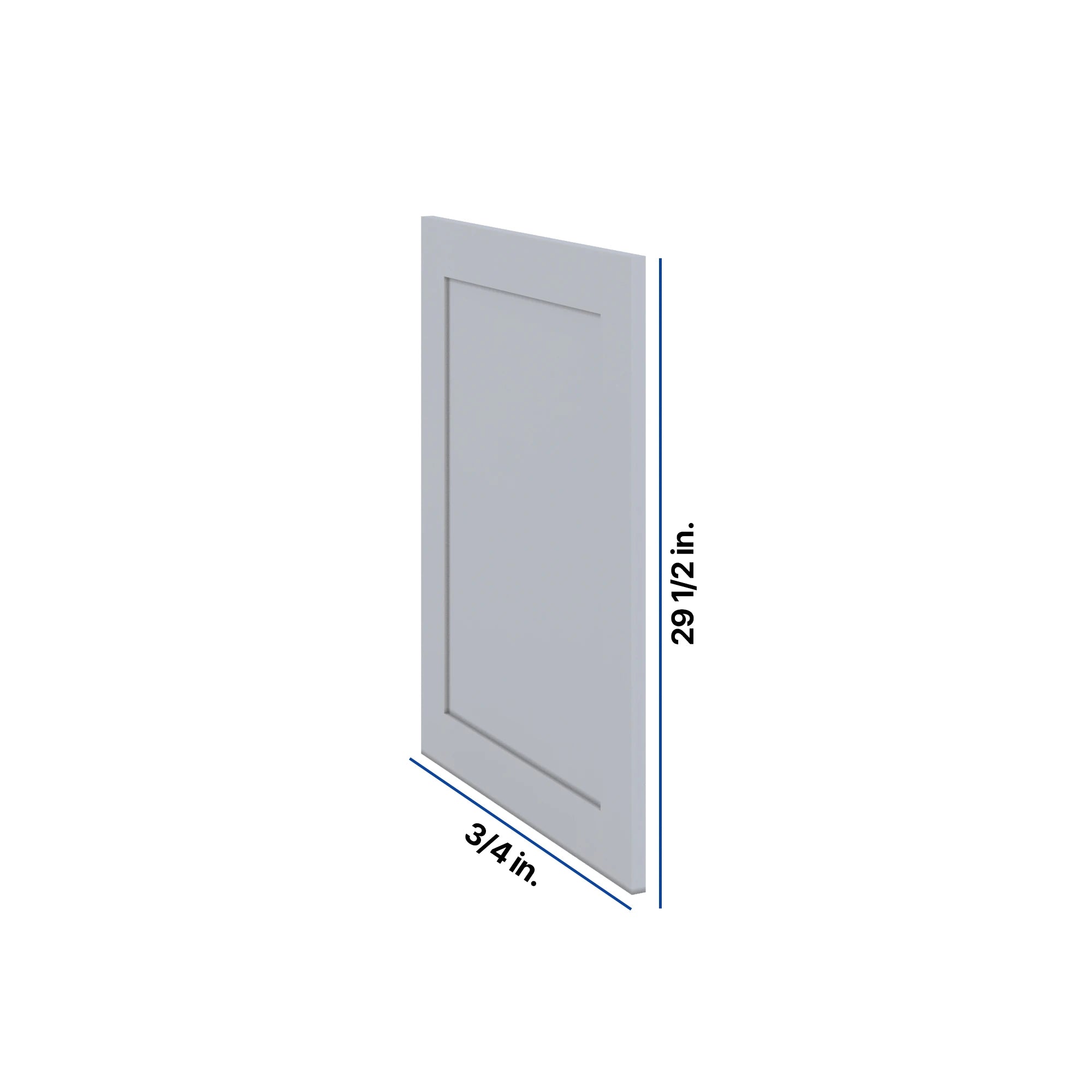 Modernform Cabinet Grey Shaker 3/4" W X 29 1/2" X 23 1/2" D Base Decorative Panel