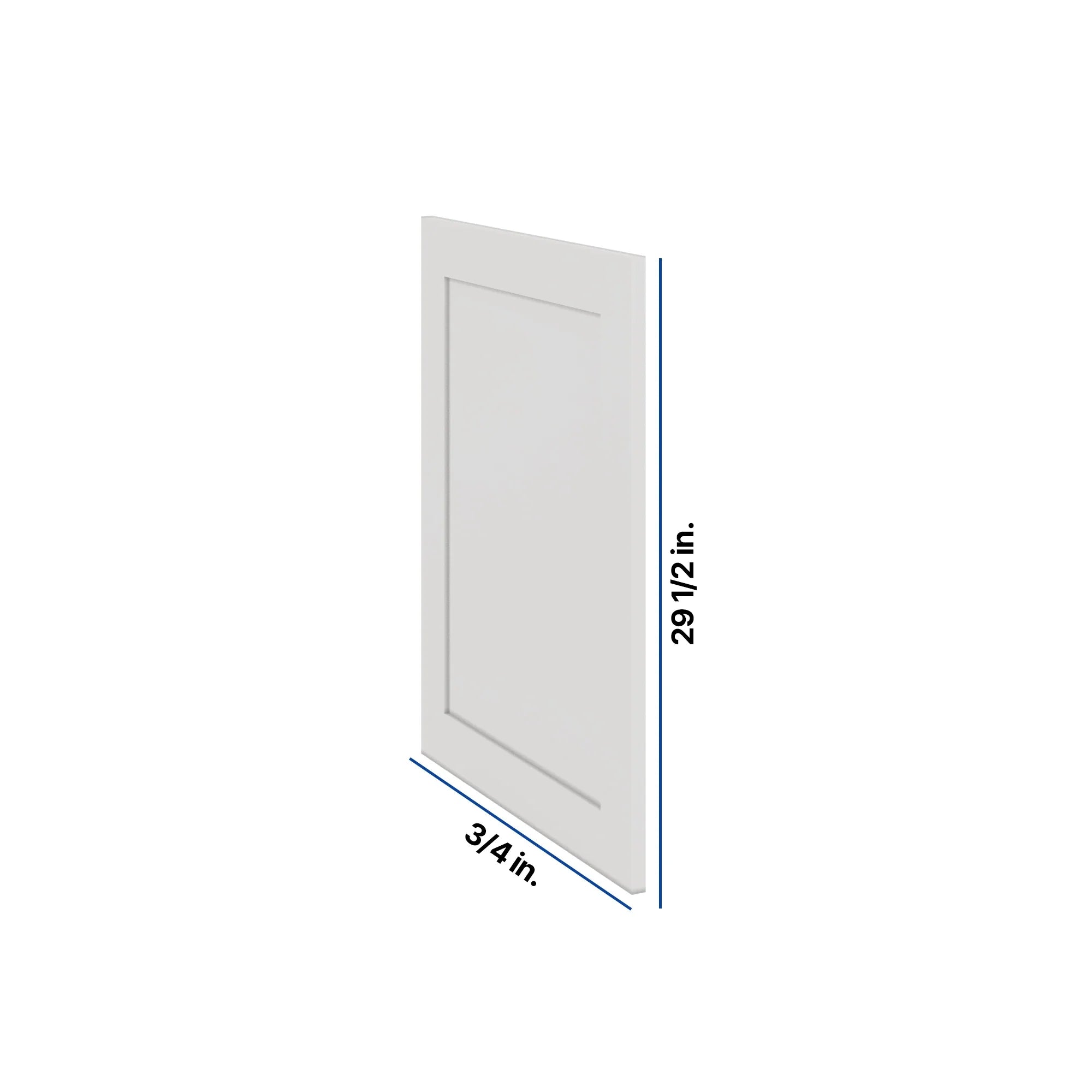 Modernform Cabinet White Shaker 3/4" W X 29 1/2" X 23 1/2" D Base Decorative Panel