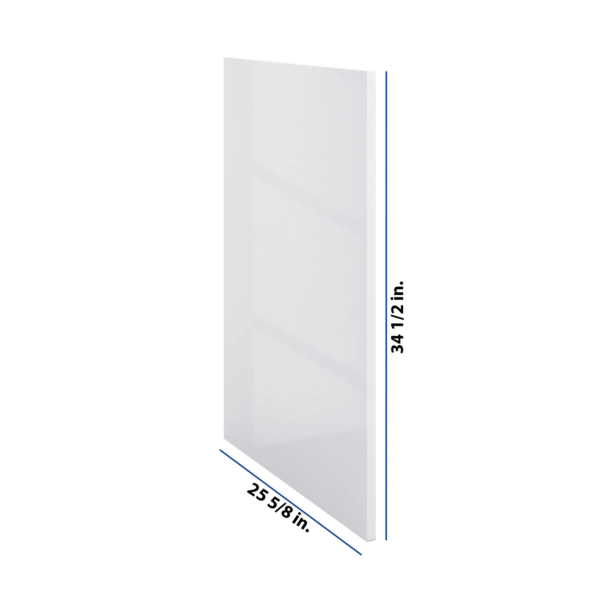 Modernform Cabinet Gloss White 3/4" W X 34 1/2" H 25 5/8" D Base End Panel
