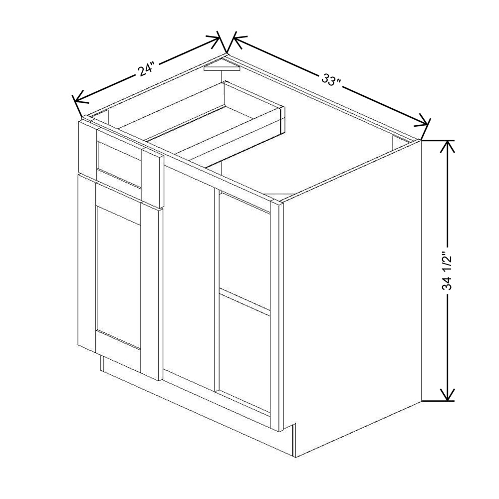 Fabuwood Allure Nexus Frost Width 39/42"W Base Blind