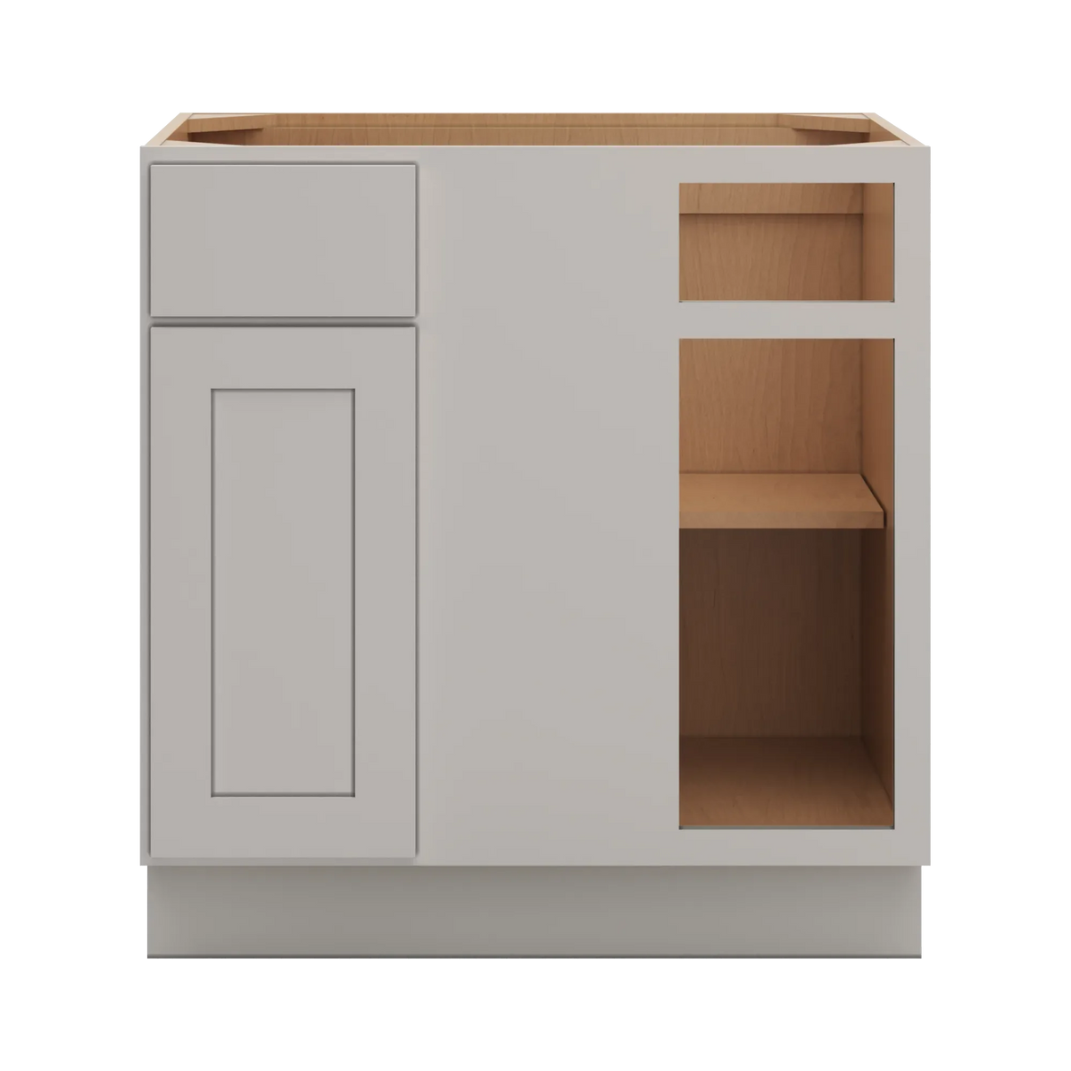 cnc luxor misty grey 39 to 42 w x 34 1 2 h blind base cabinet