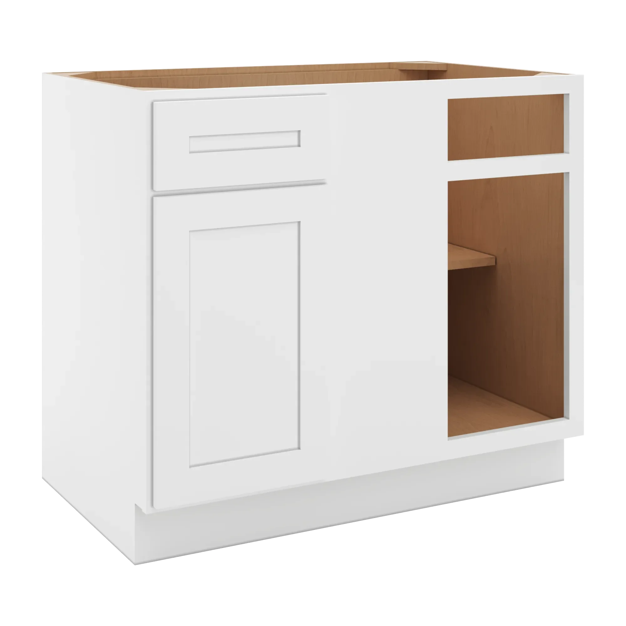 cnc luxor 5 piece white 42 to 45 w x 34 1 2 h blind base cabinet
