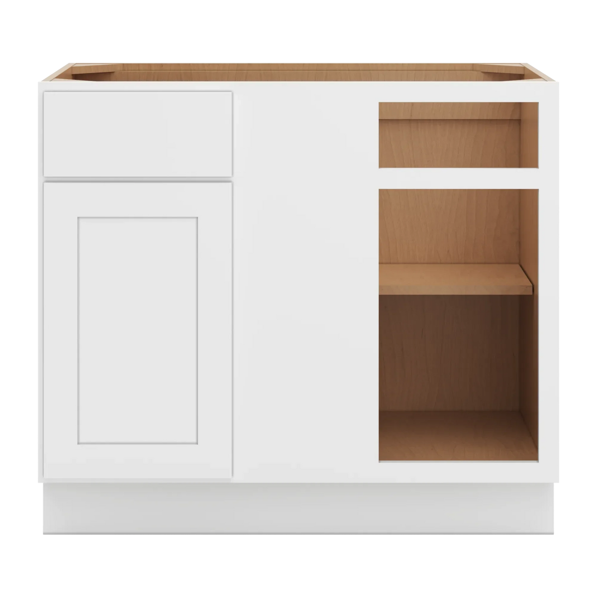 cnc luxor white 42 to 45 w x 34 1 2 h blind base cabinet